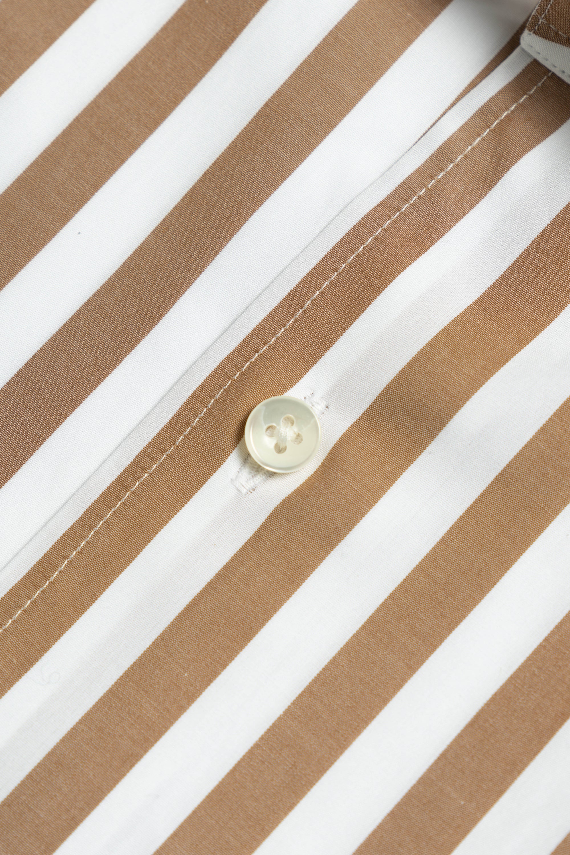 MTO Khaki Stripe Cotton Shirt