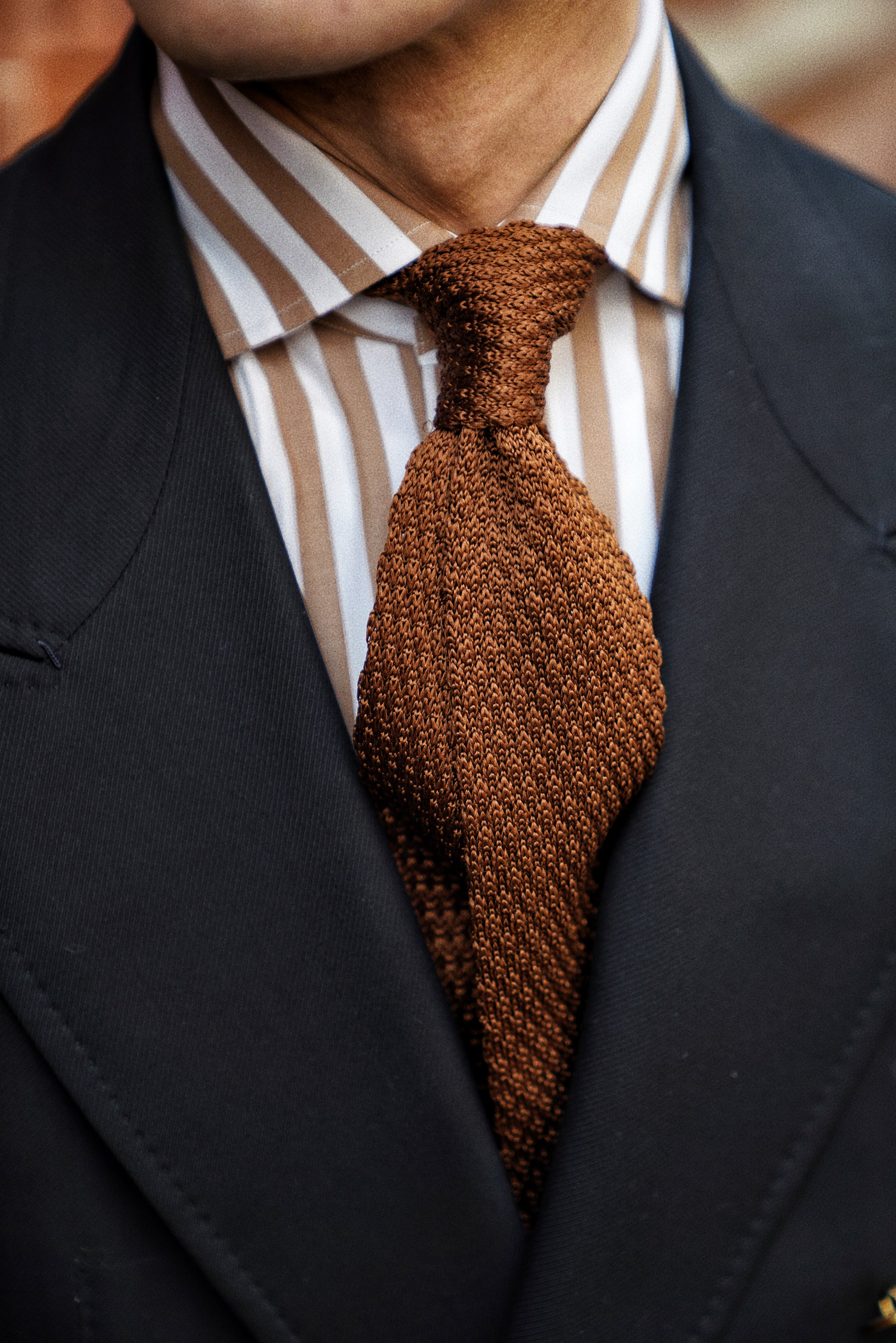 MTO Khaki Stripe Cotton Shirt