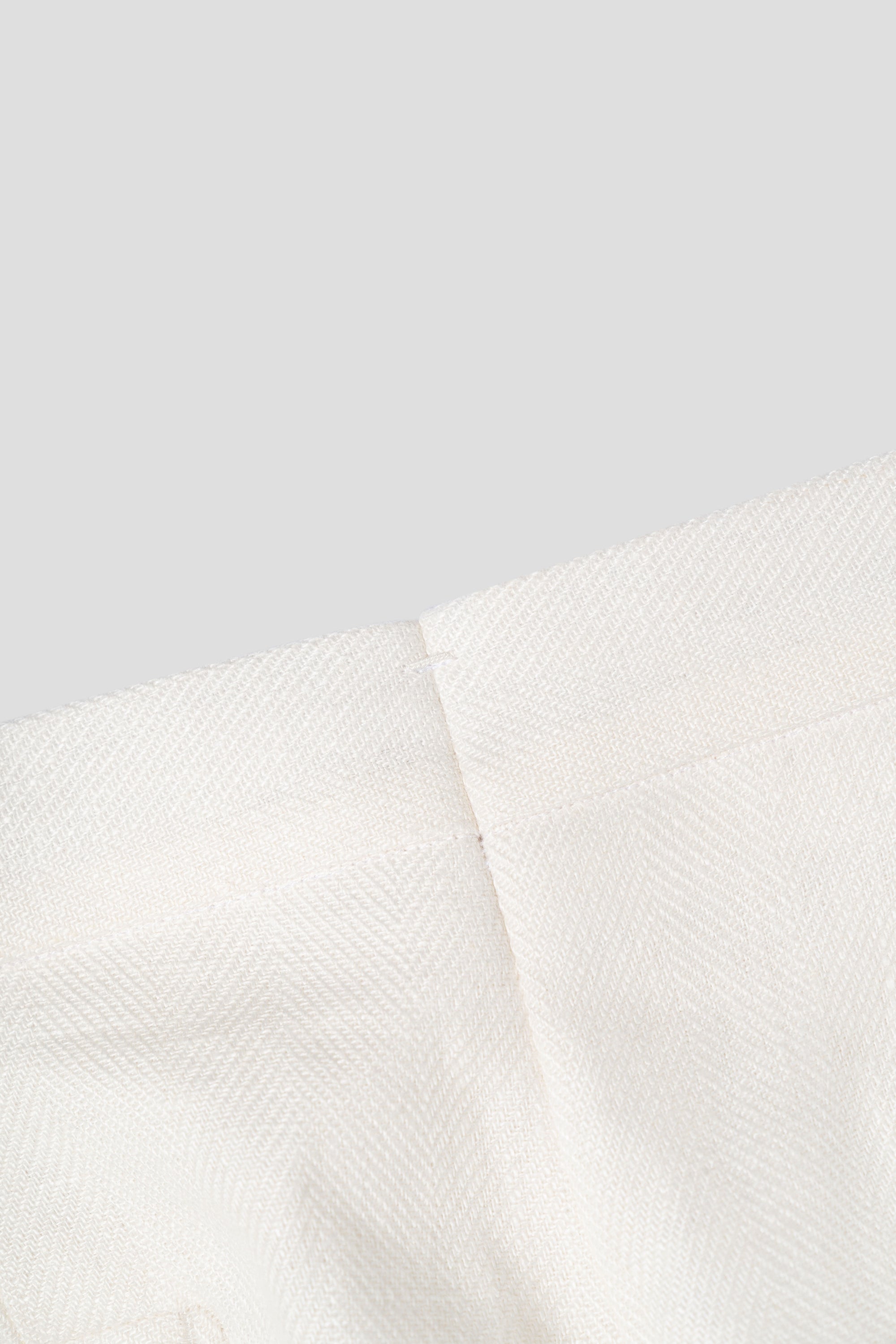 Beige Herringbone Linen Suit #150