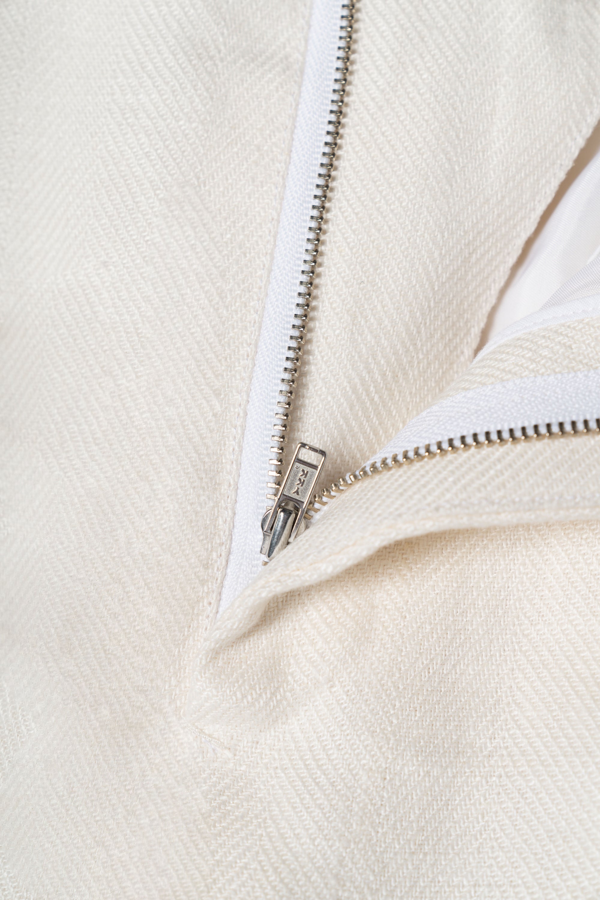 Beige Herringbone Linen Suit #150