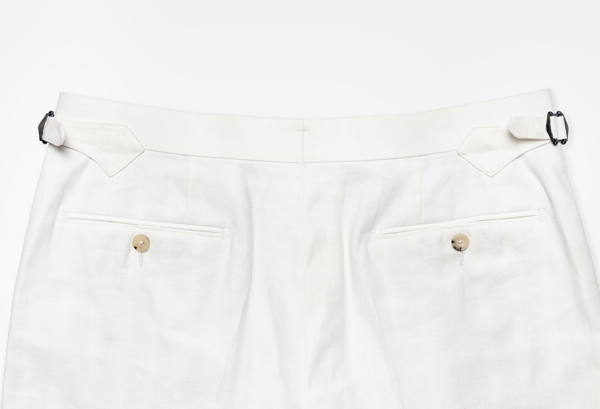 White Linen Cotton Blending Shorts