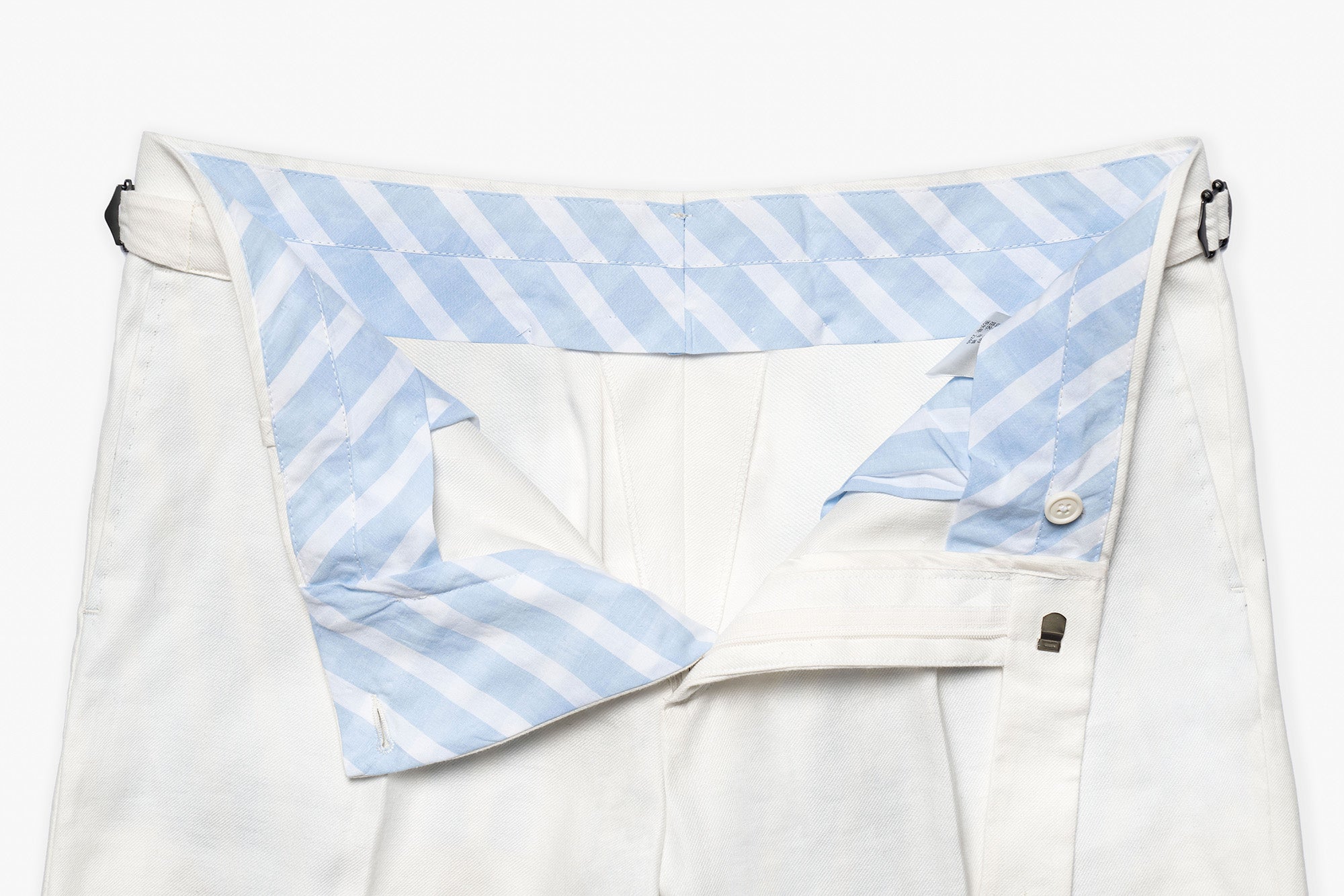 White Linen Cotton Blending Shorts