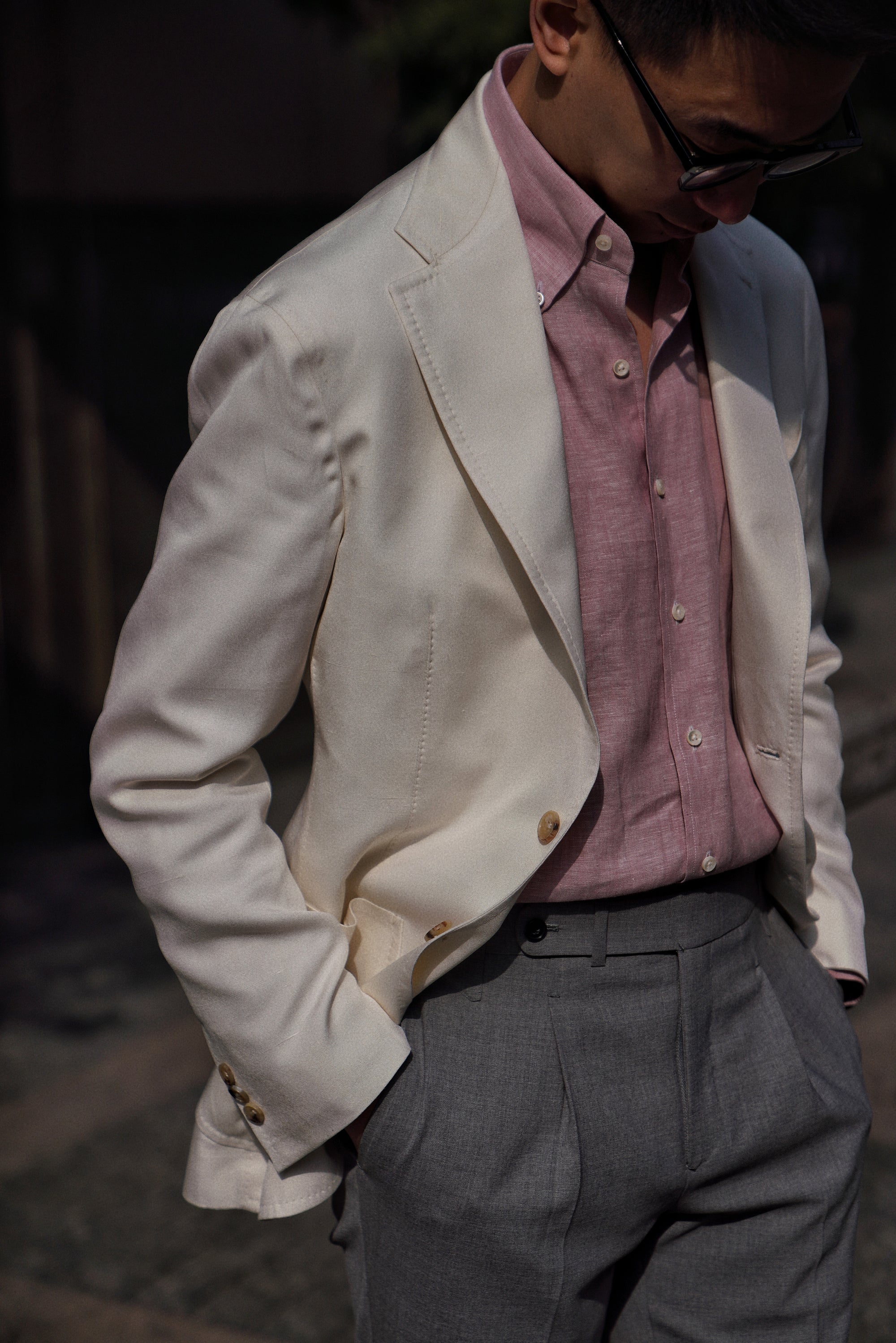 White Dupioni Silk Jacket #301