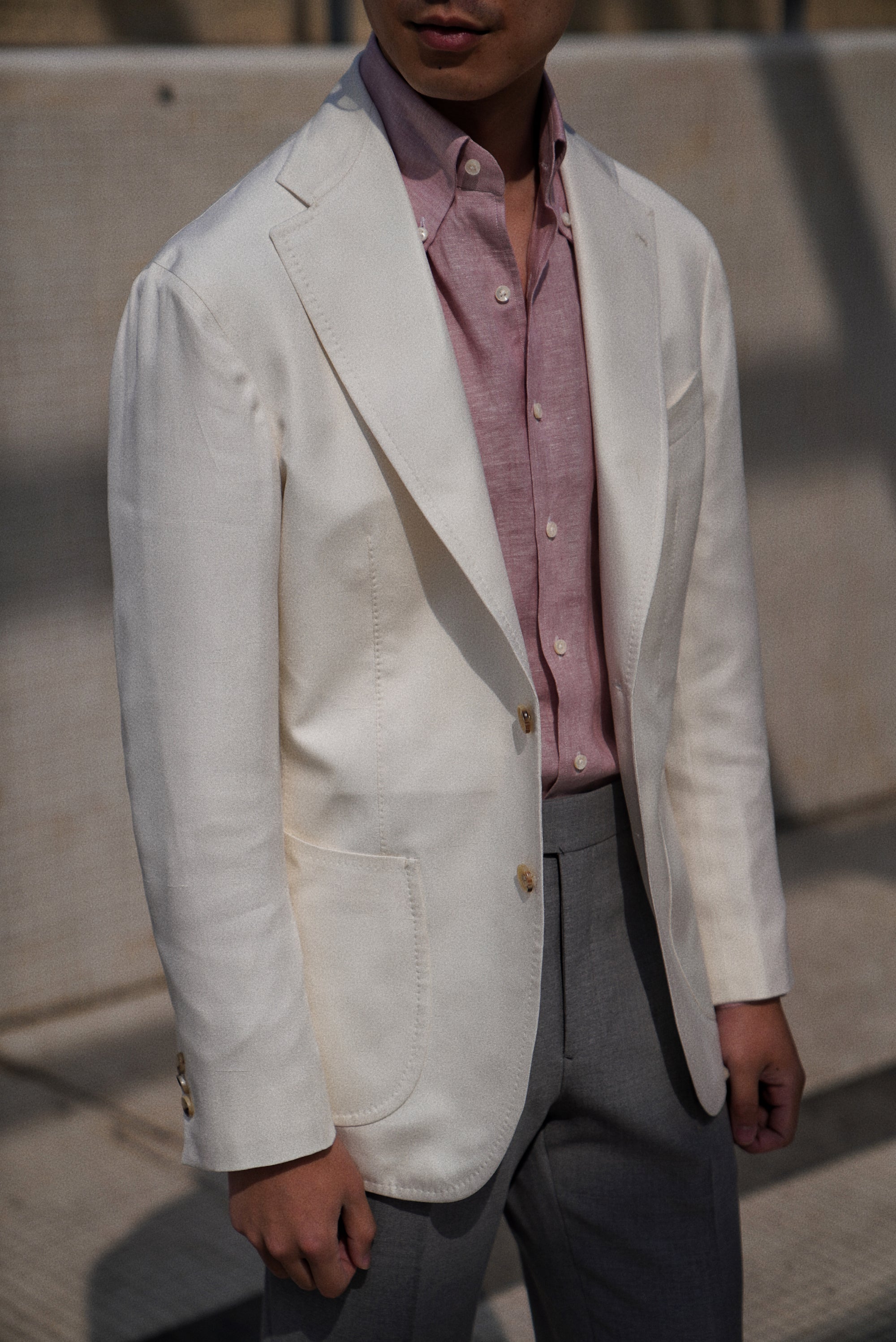 White Dupioni Silk Jacket #301