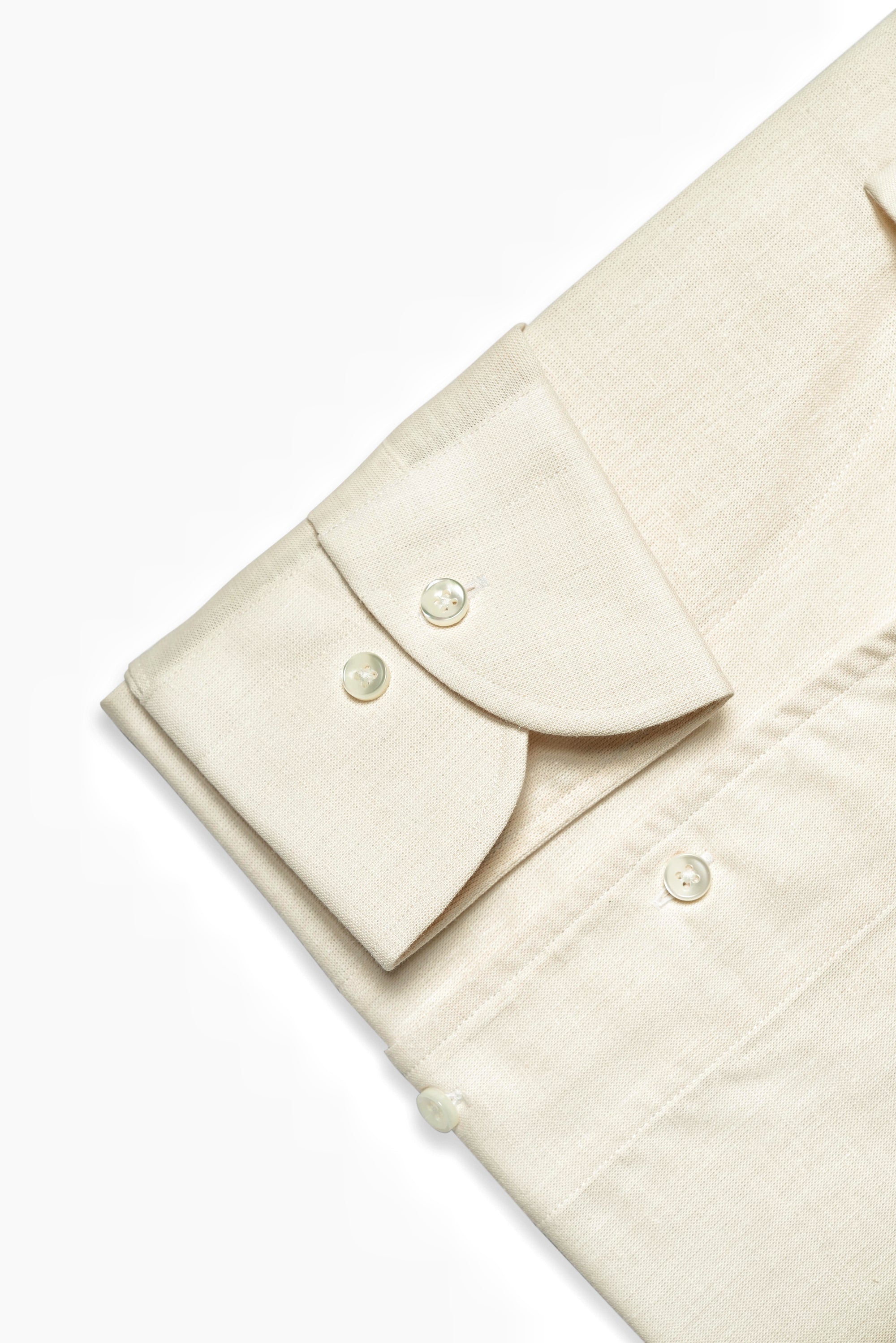 MTO Beige One Piece Collar Shirt