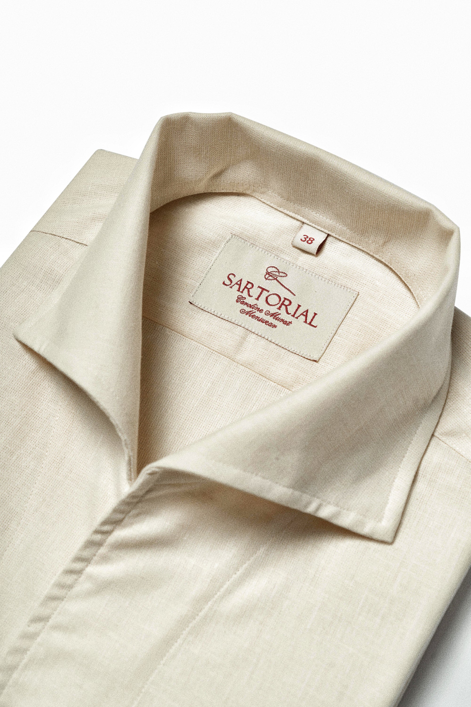 MTO Beige One Piece Collar Shirt