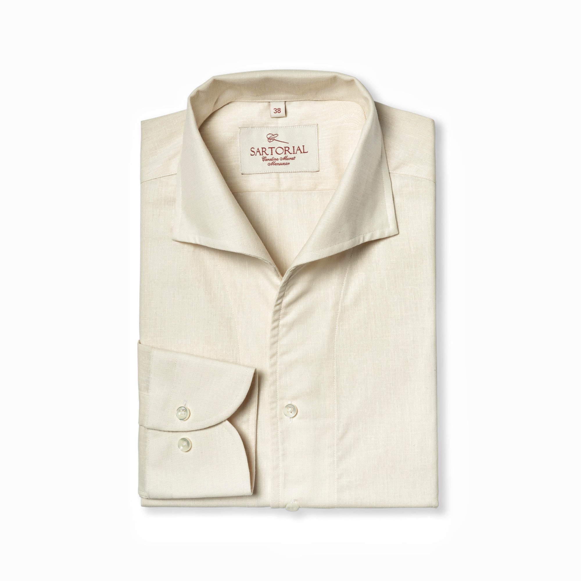 MTO Beige One Piece Collar Shirt