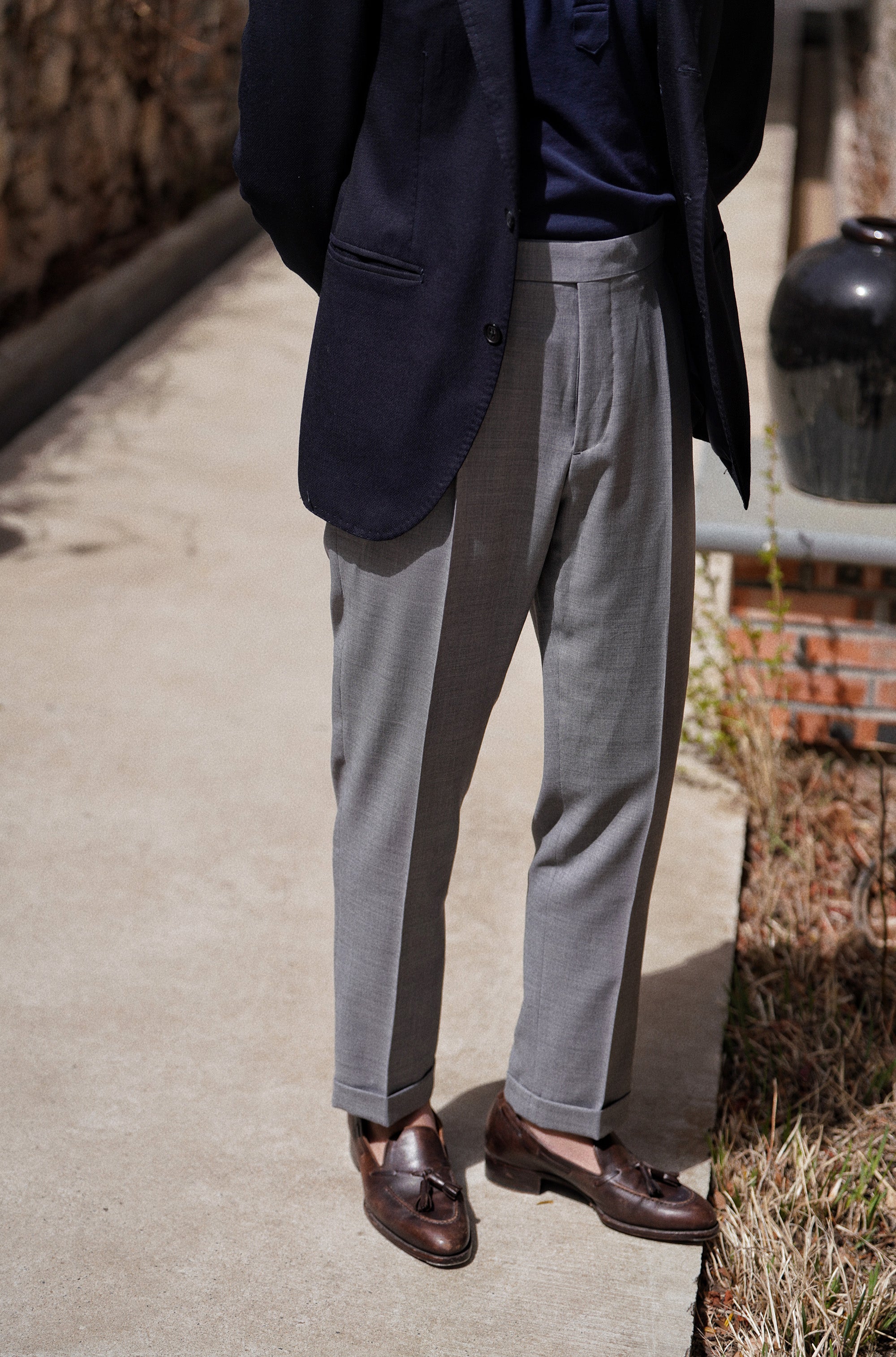 Grey Wool Trousers