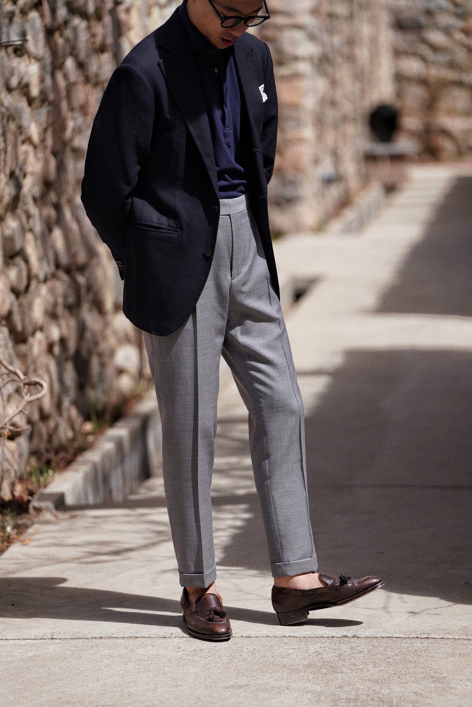 Grey Wool Trousers