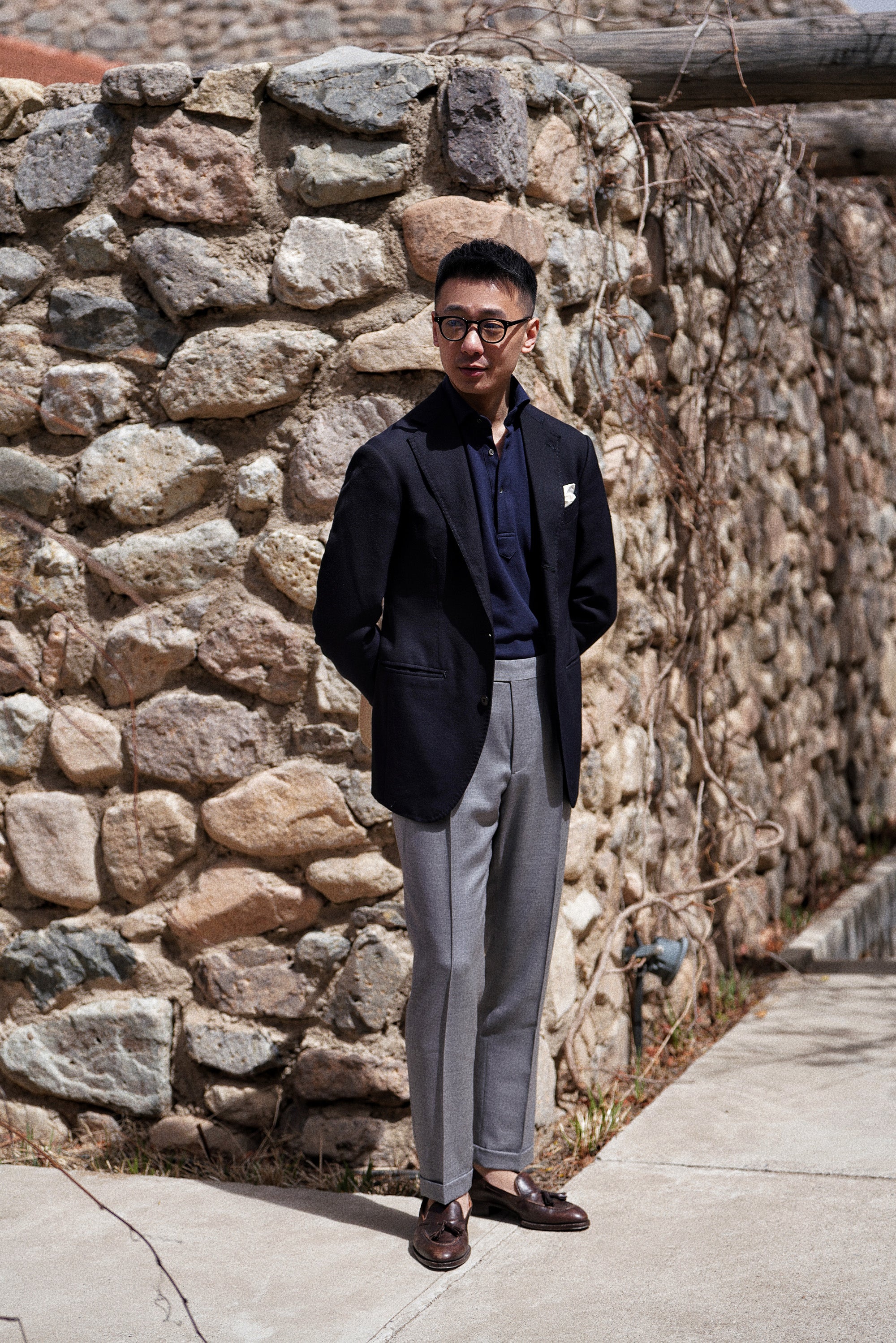 Grey Wool Trousers