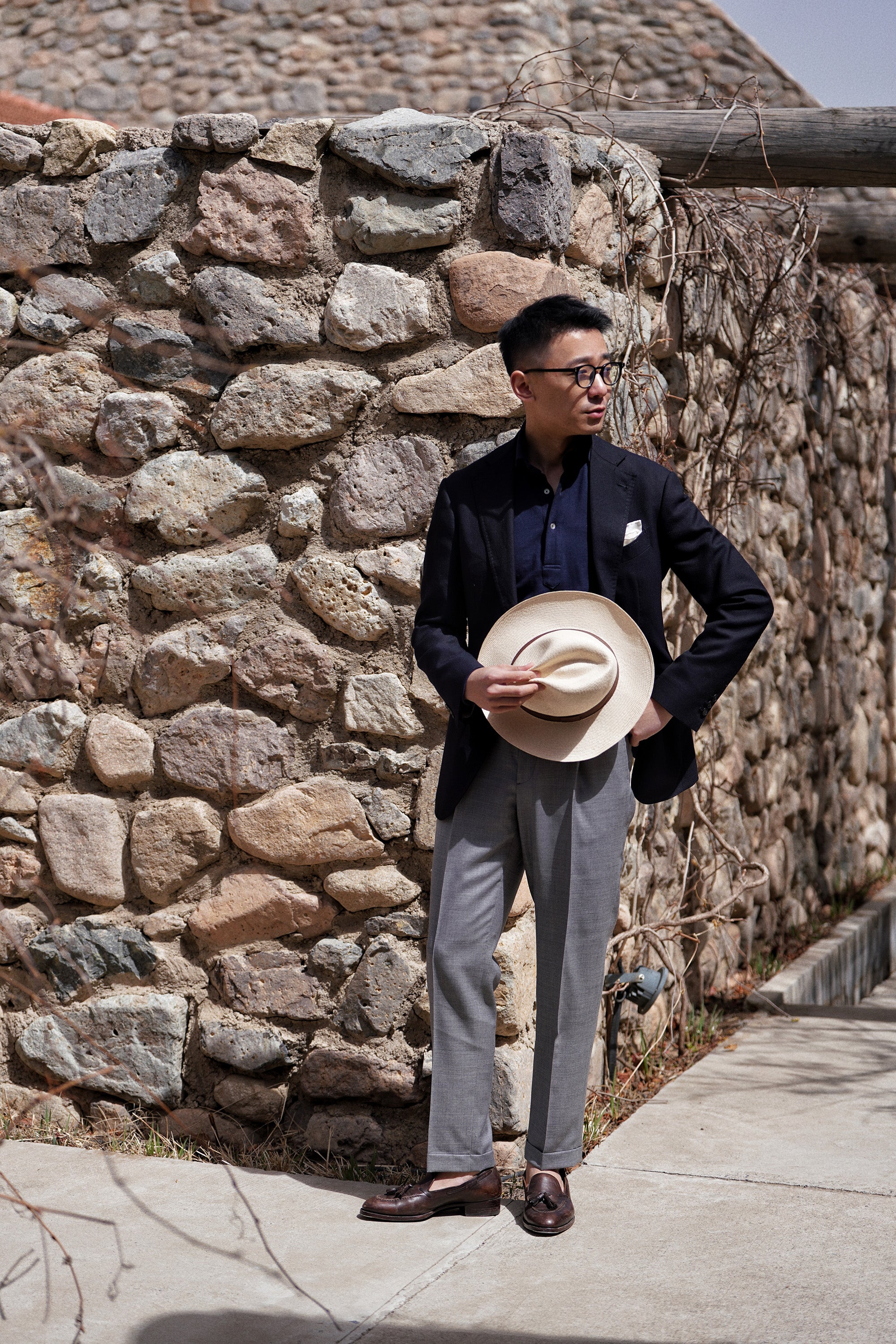 Grey Wool Trousers