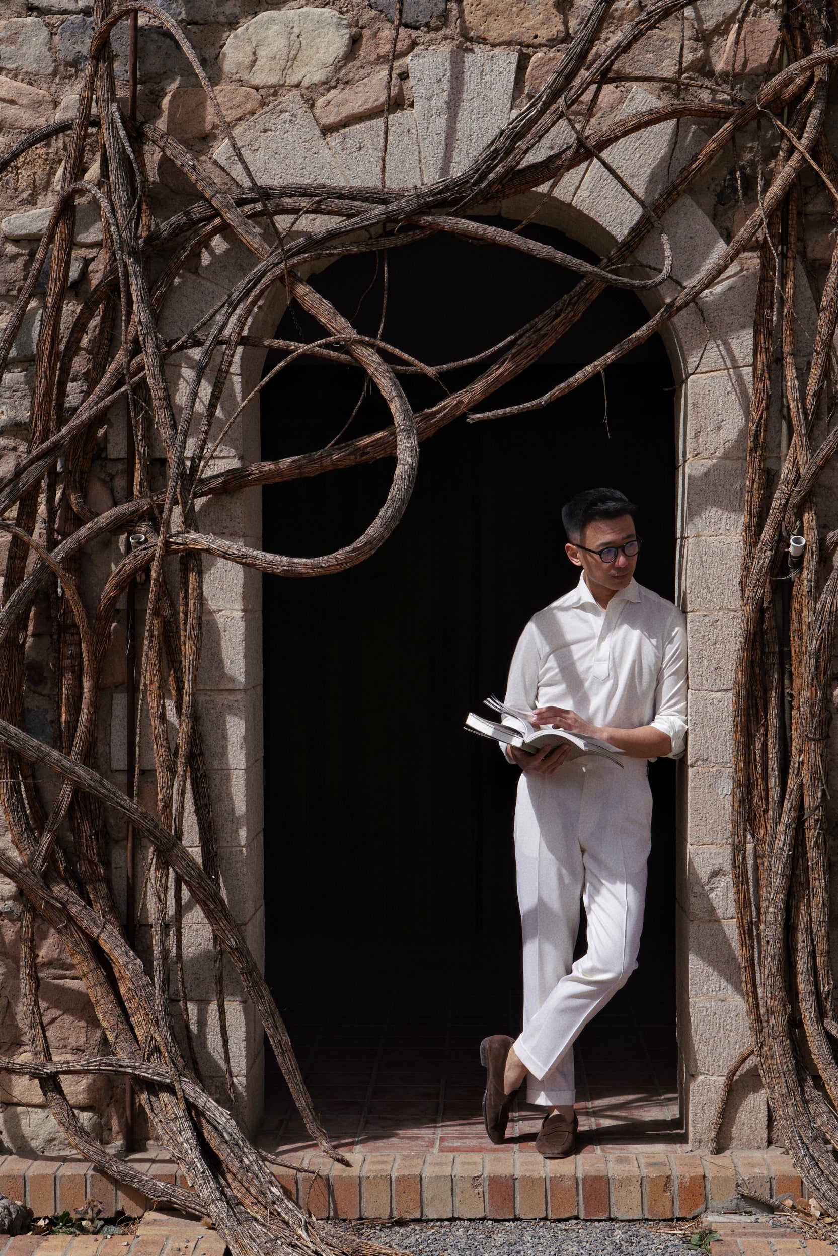 Ivory Cotton Blending Polo Shirt #2202