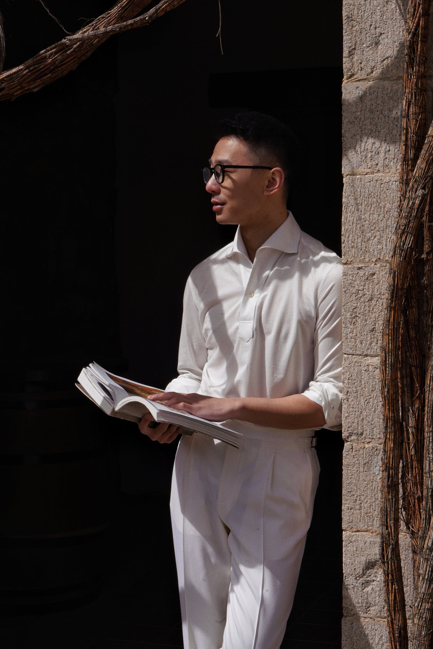 Ivory Cotton Blending Polo Shirt #2202