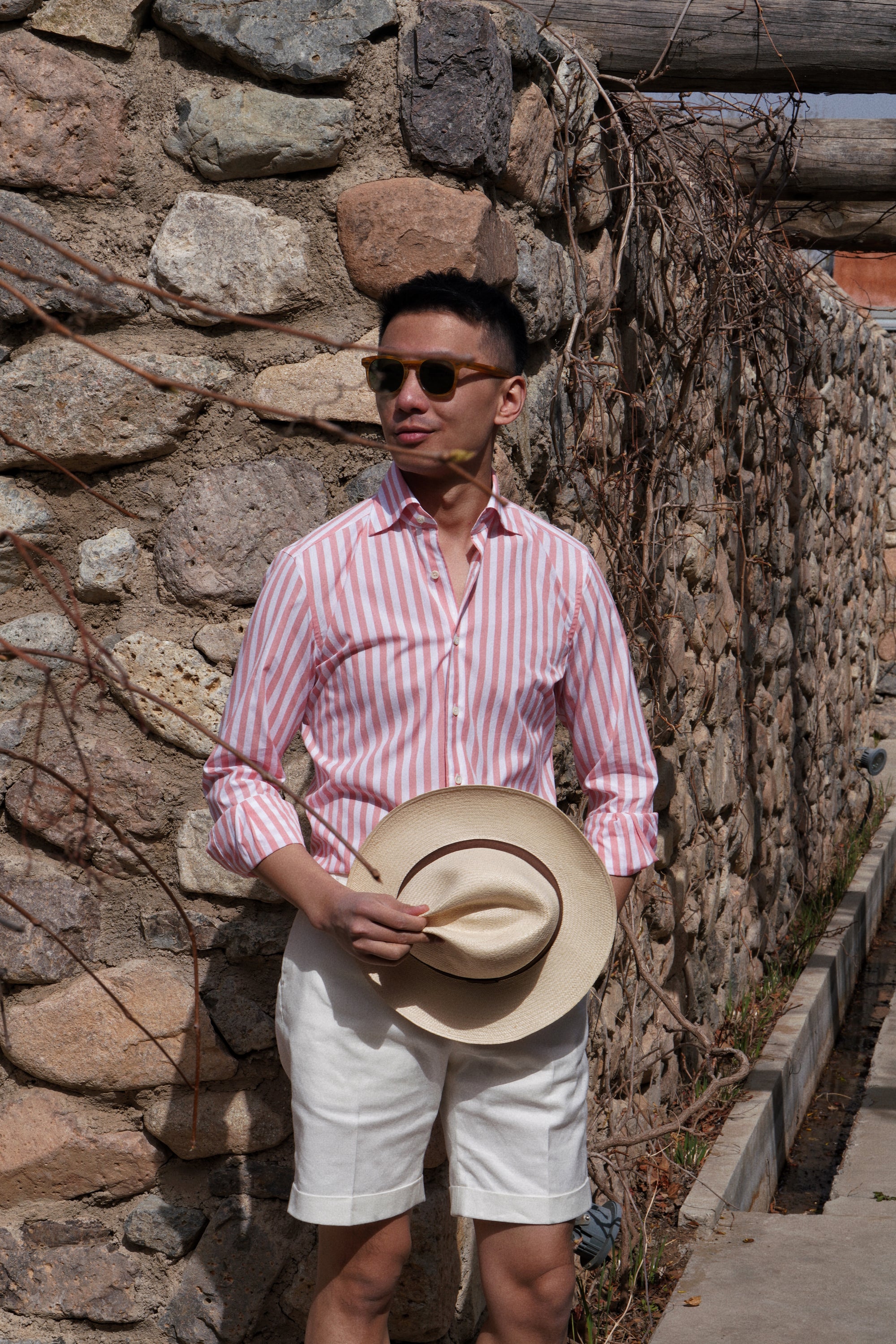 MTO Pink Stripe Cotton Shirt