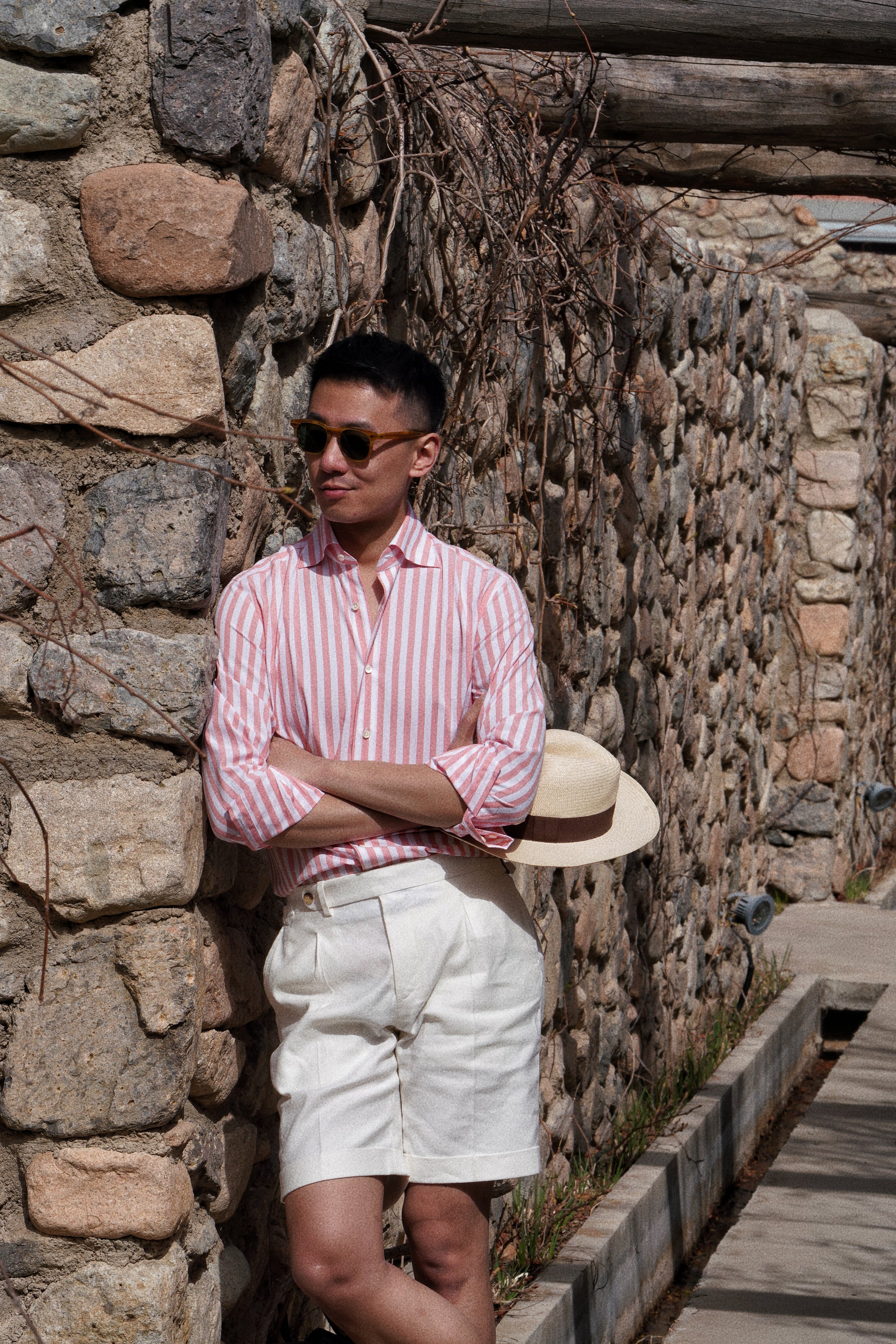 MTO Pink Stripe Cotton Shirt
