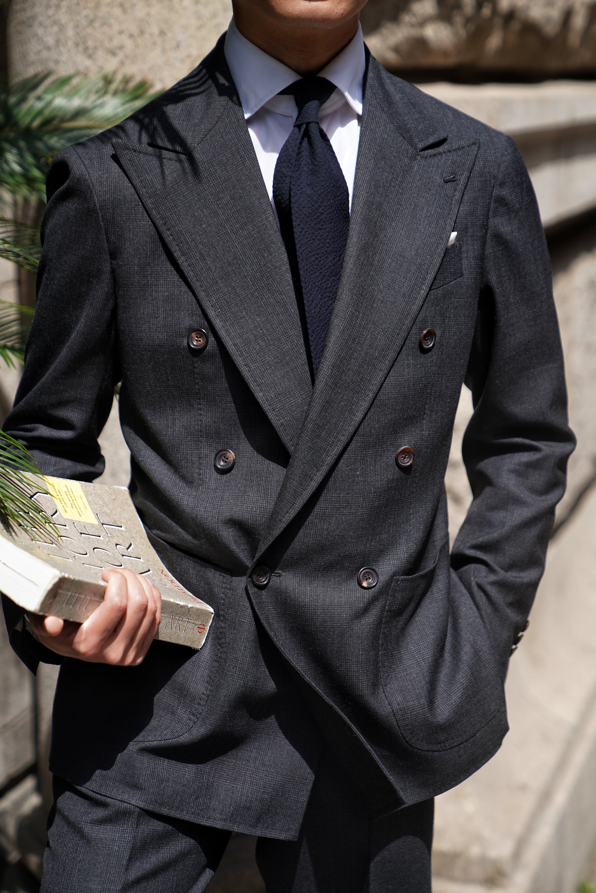 Charcoal Glen Check High Twist Suit #147
