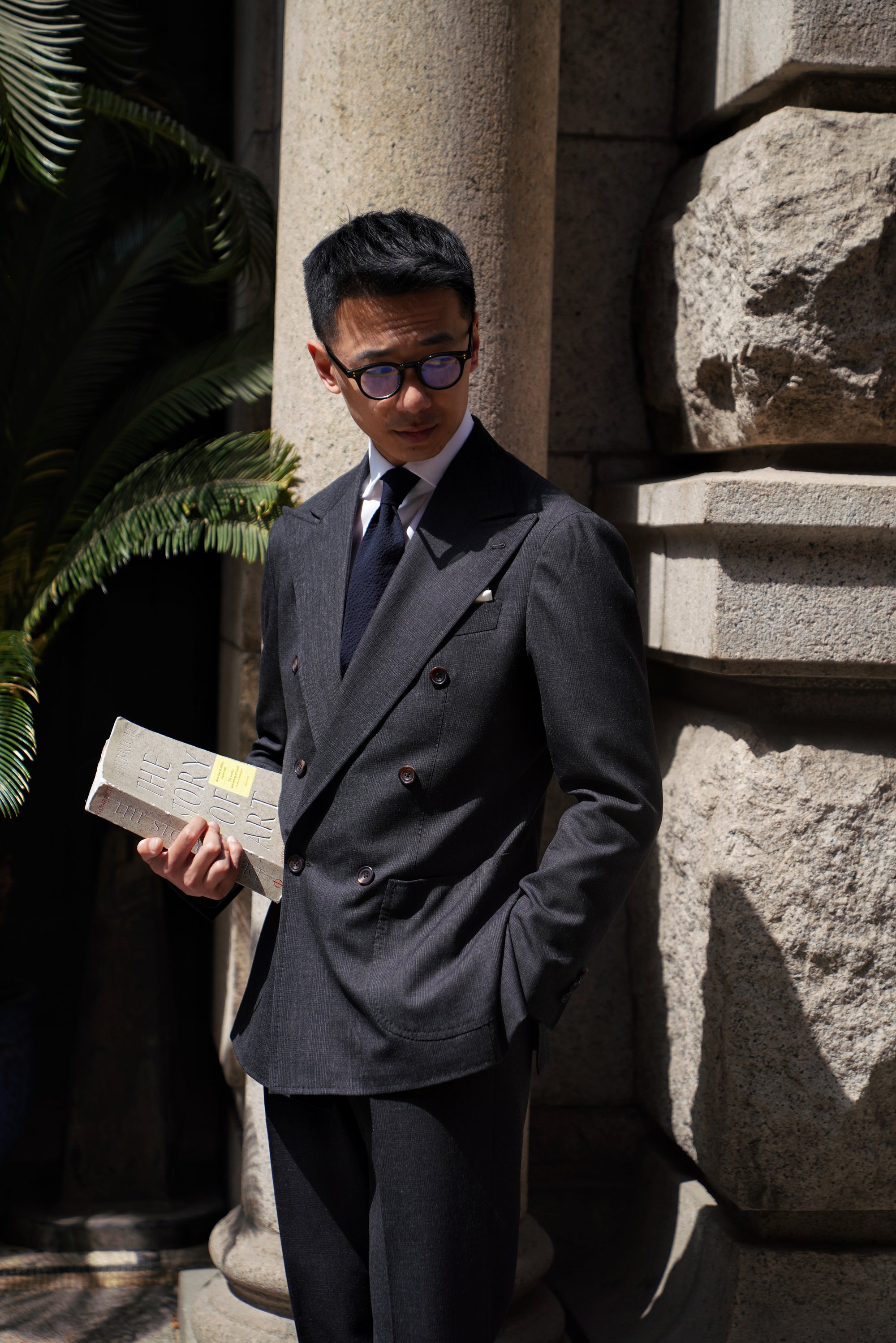 Charcoal Glen Check High Twist Suit #147