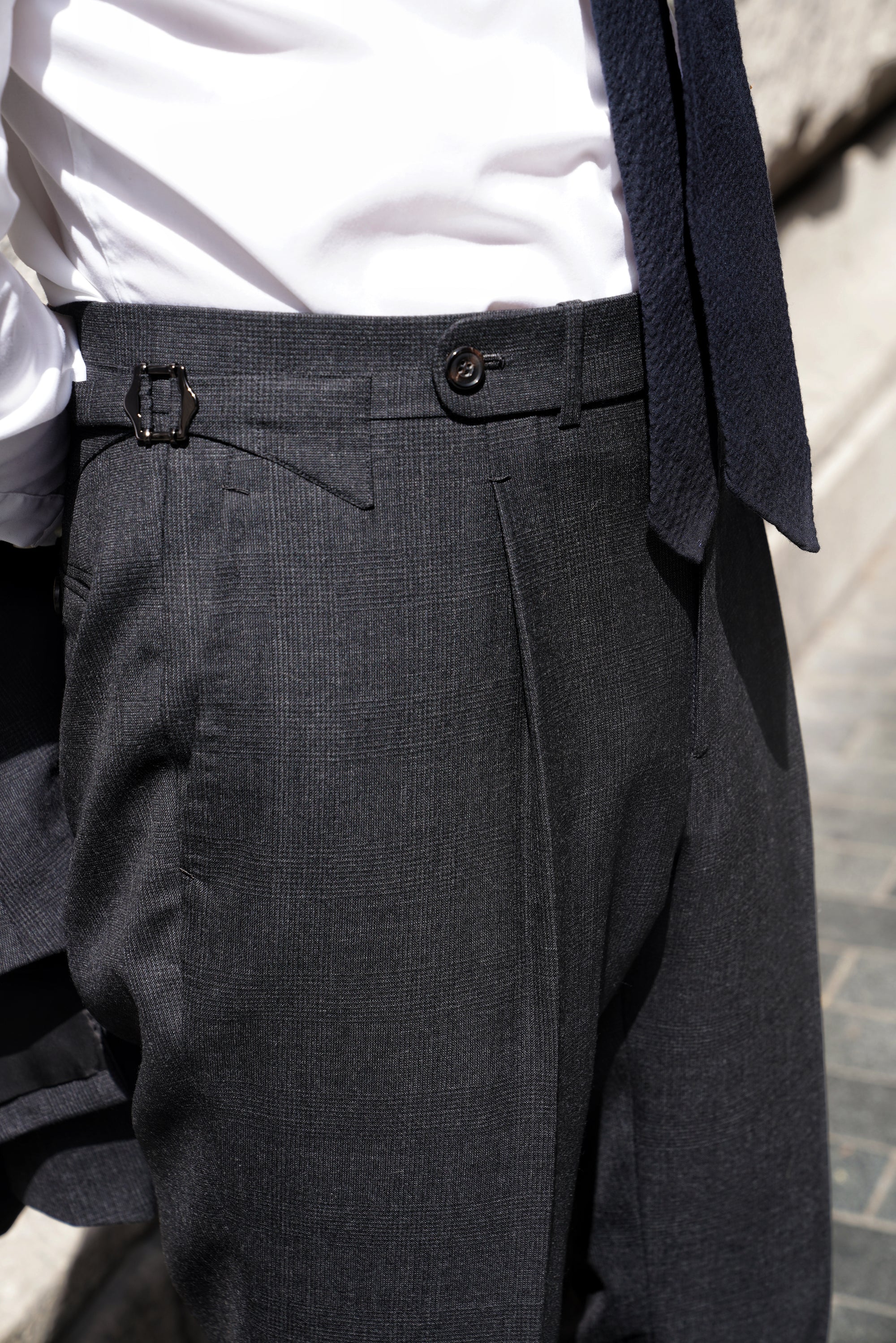 Charcoal Glen Check High Twist Suit #147