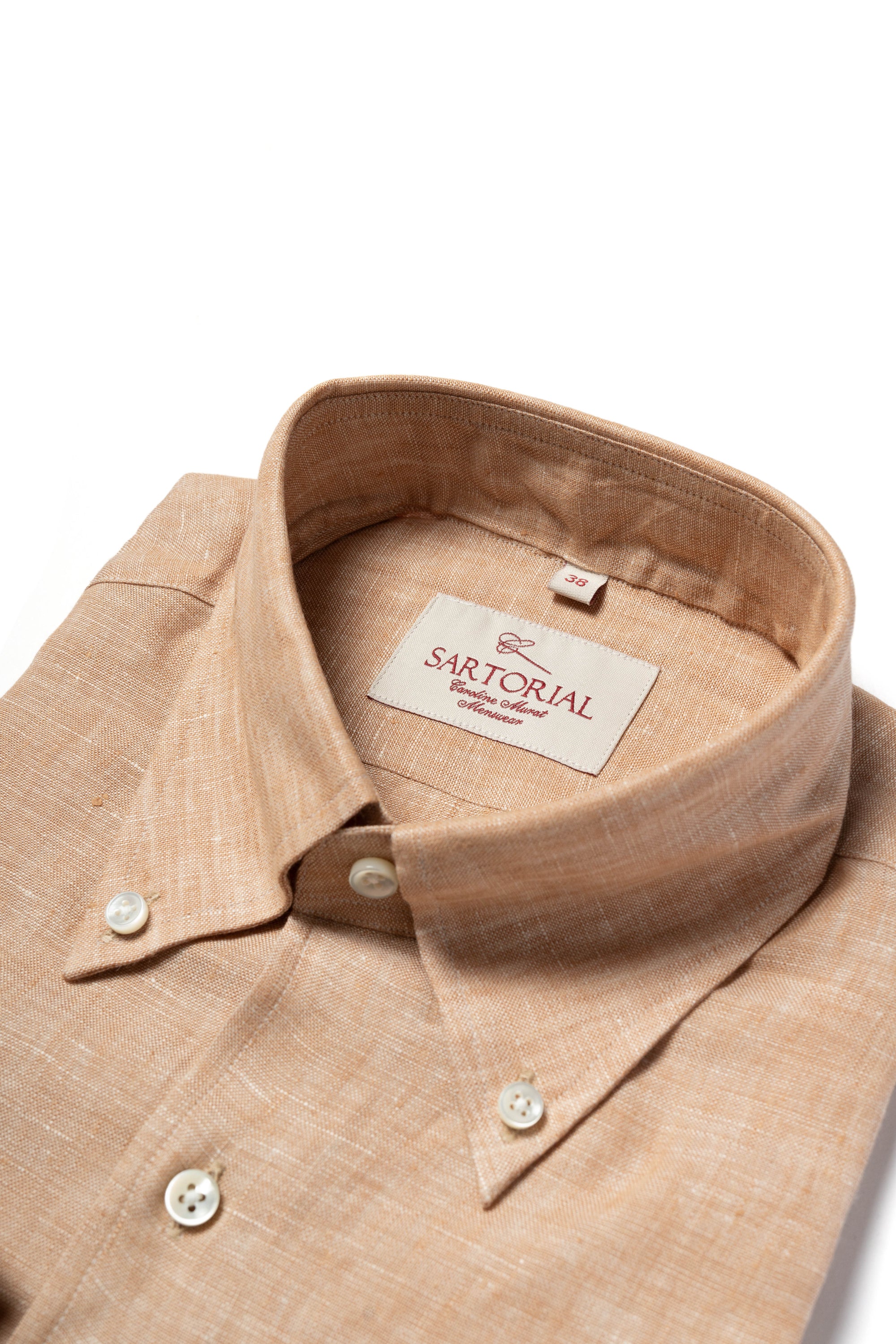 MTO Tangerine Linen Shirt