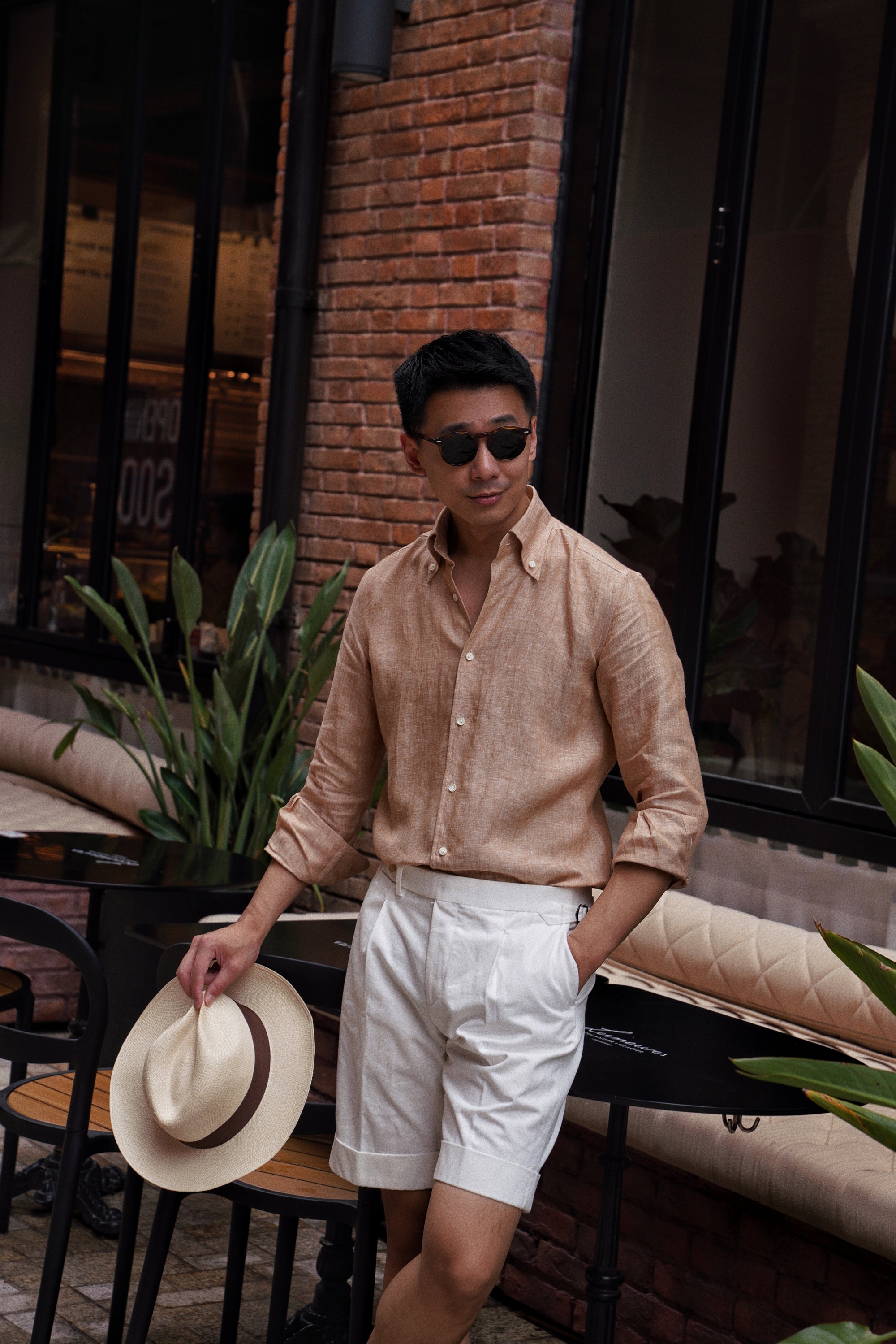 MTO Tangerine Linen Shirt