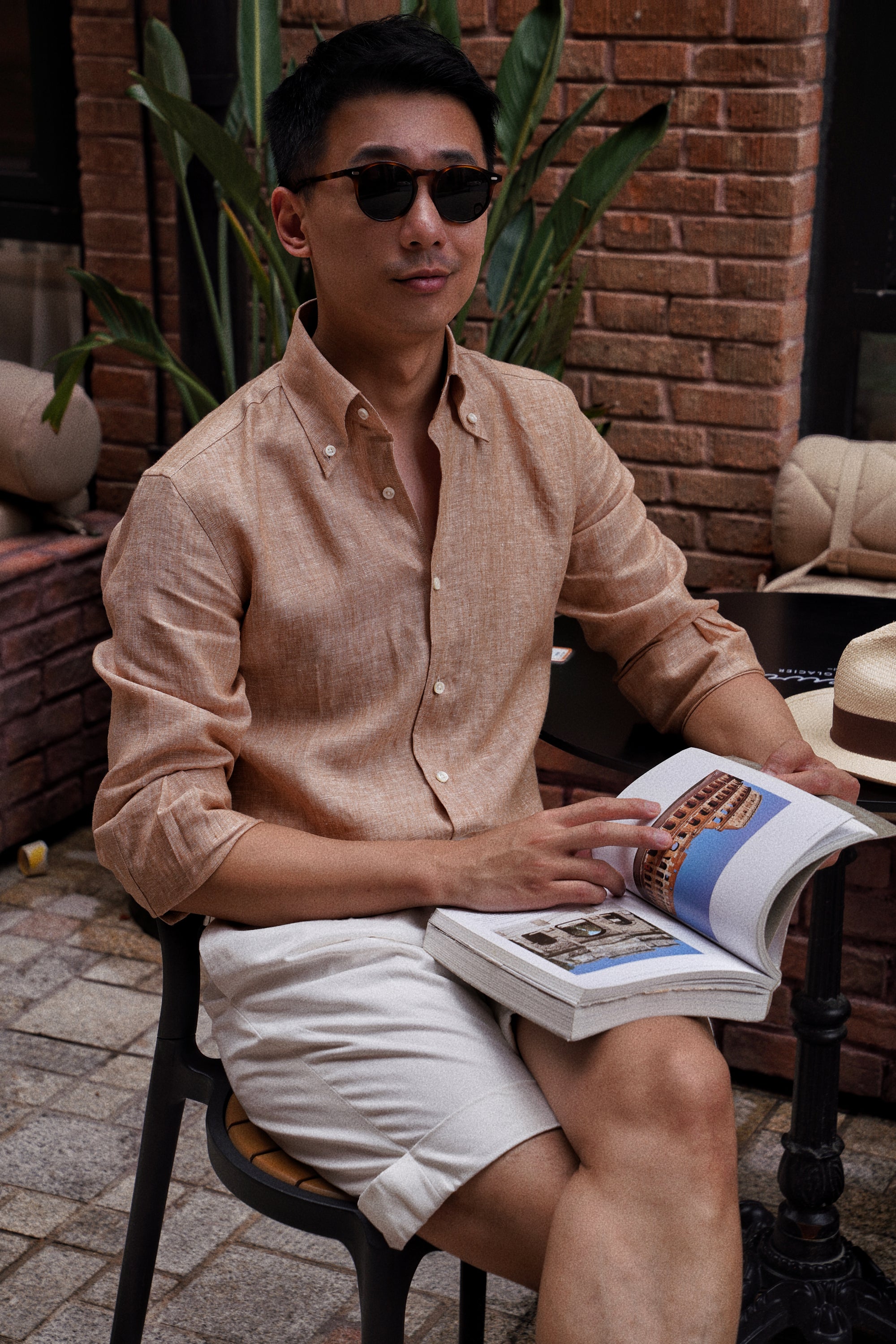 MTO Tangerine Linen Shirt
