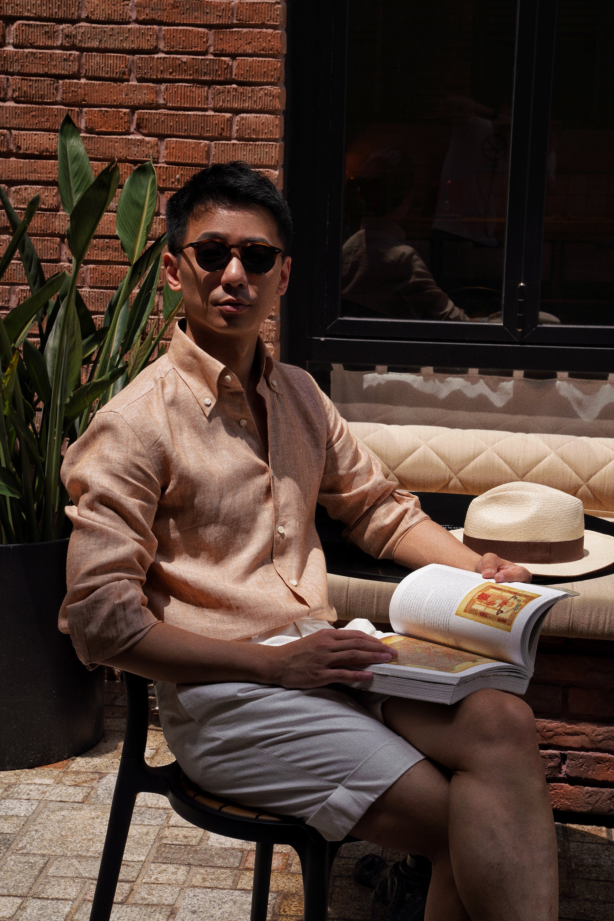 MTO Tangerine Linen Shirt