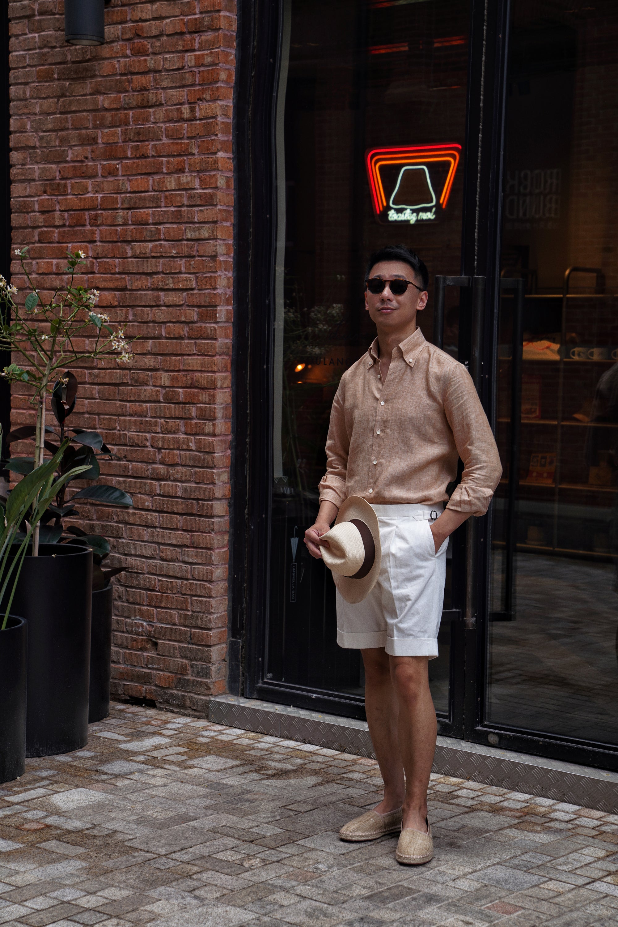 MTO Tangerine Linen Shirt