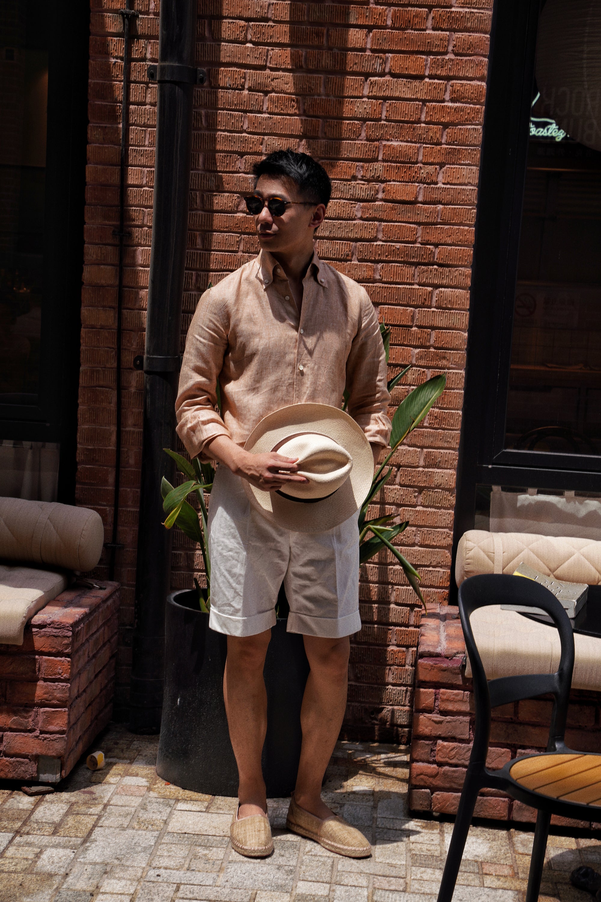 MTO Tangerine Linen Shirt