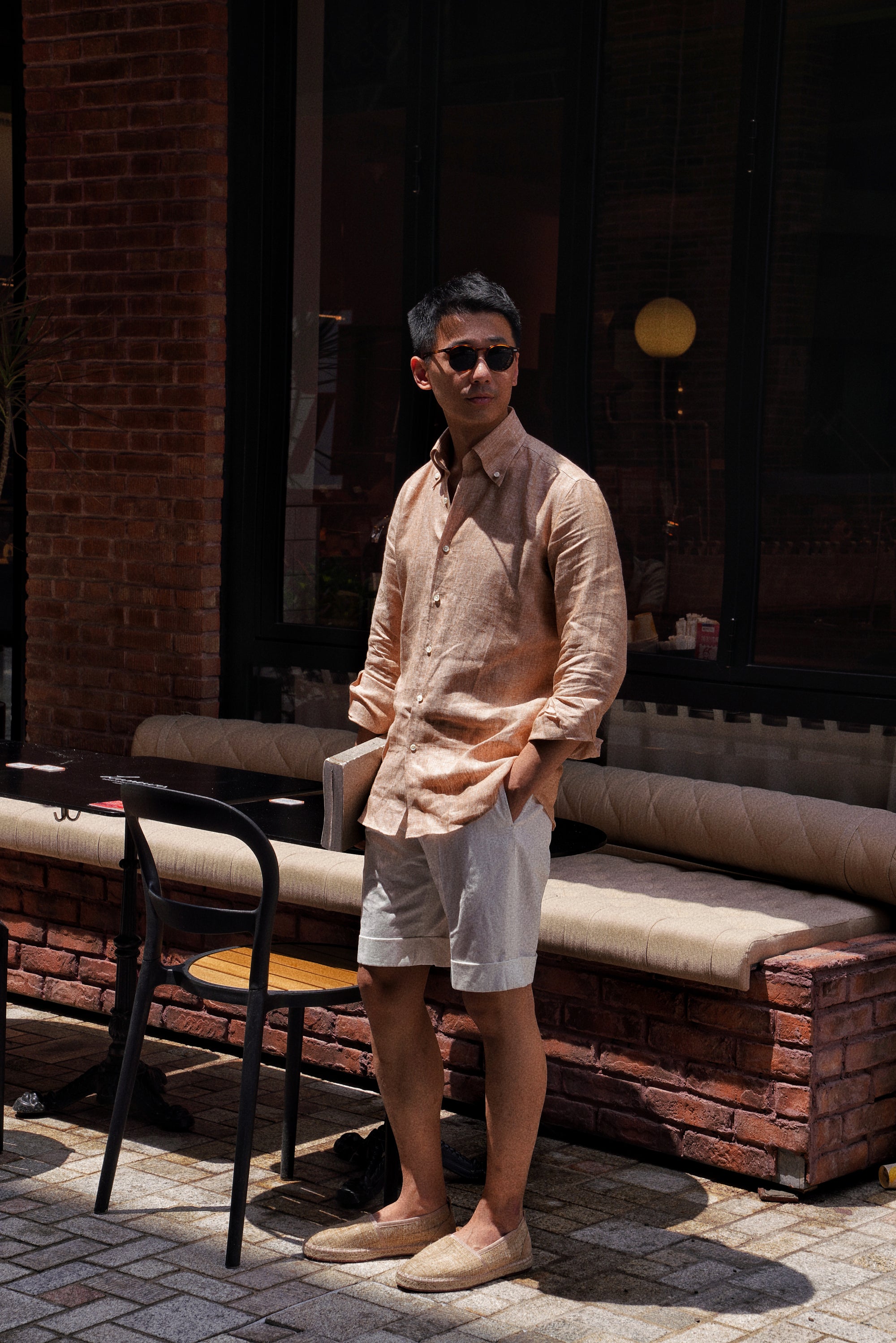 MTO Tangerine Linen Shirt