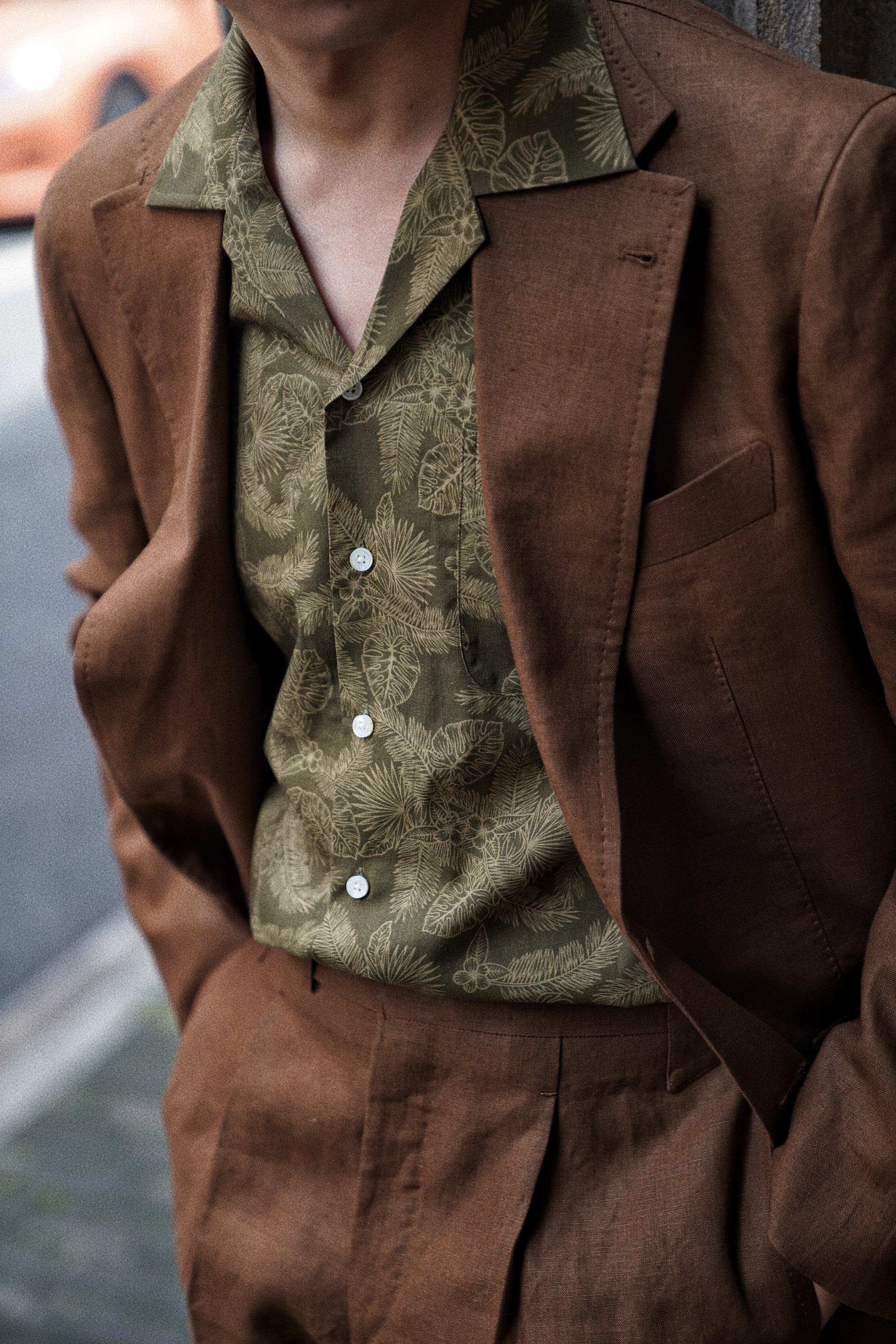 MTO Tropical Pattern Cuban Shirt