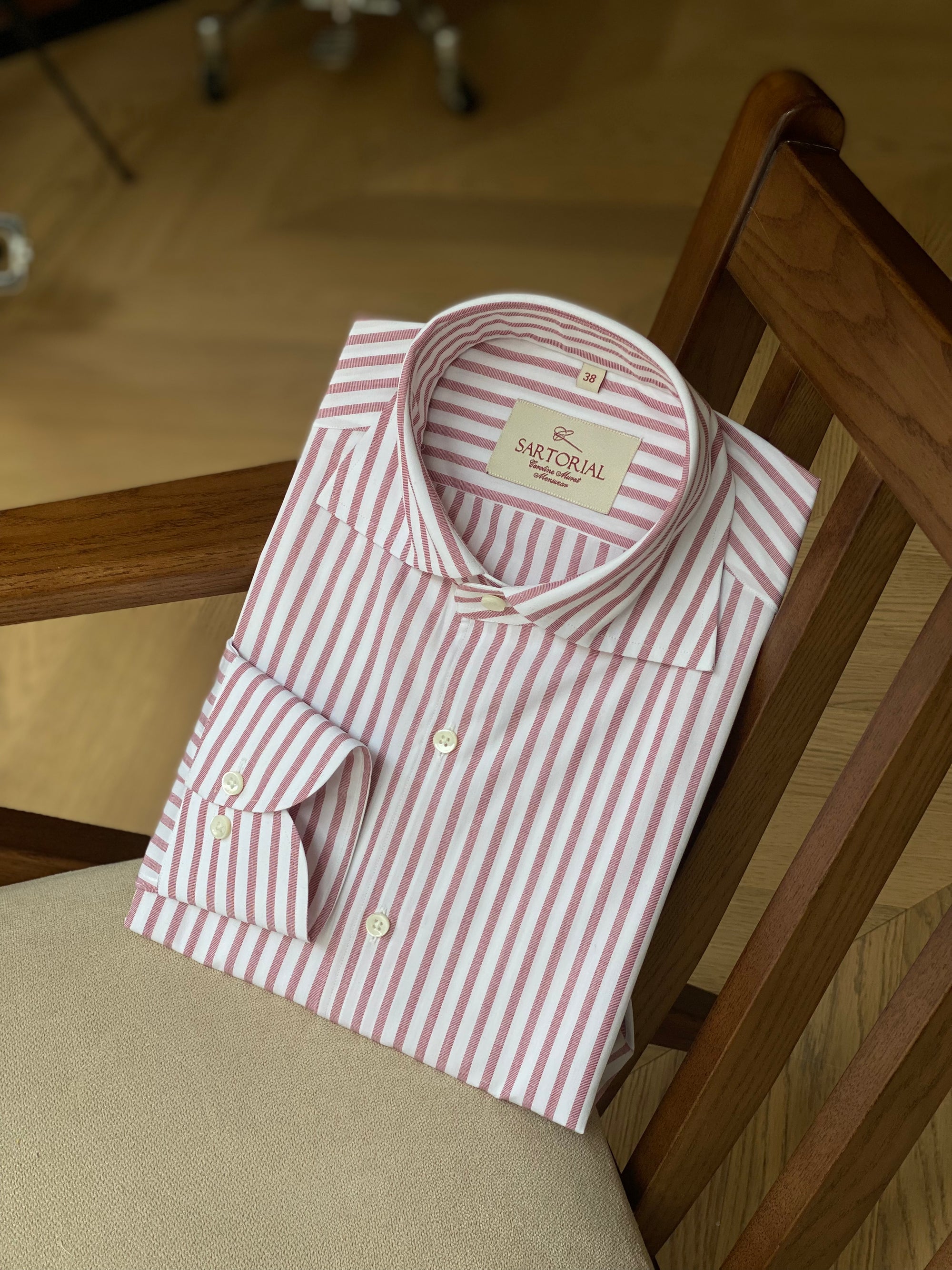 MTO Pink Stripe Cotton Shirt