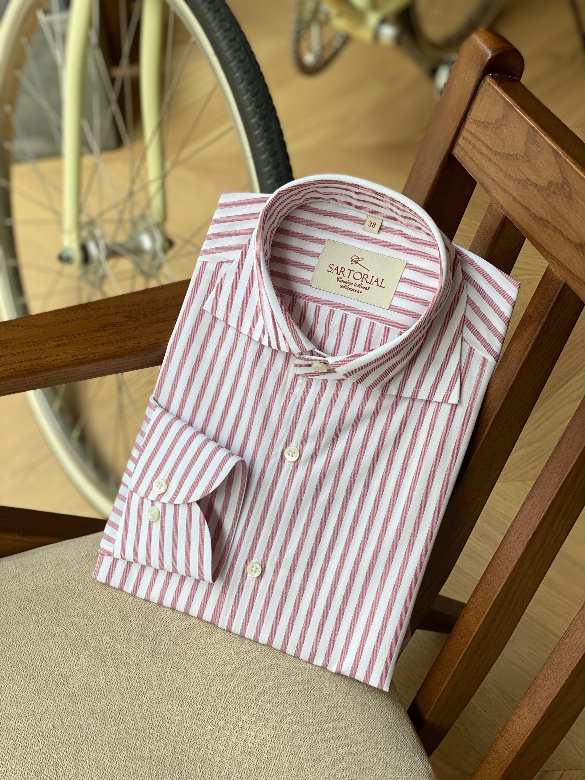 MTO Pink Stripe Cotton Shirt