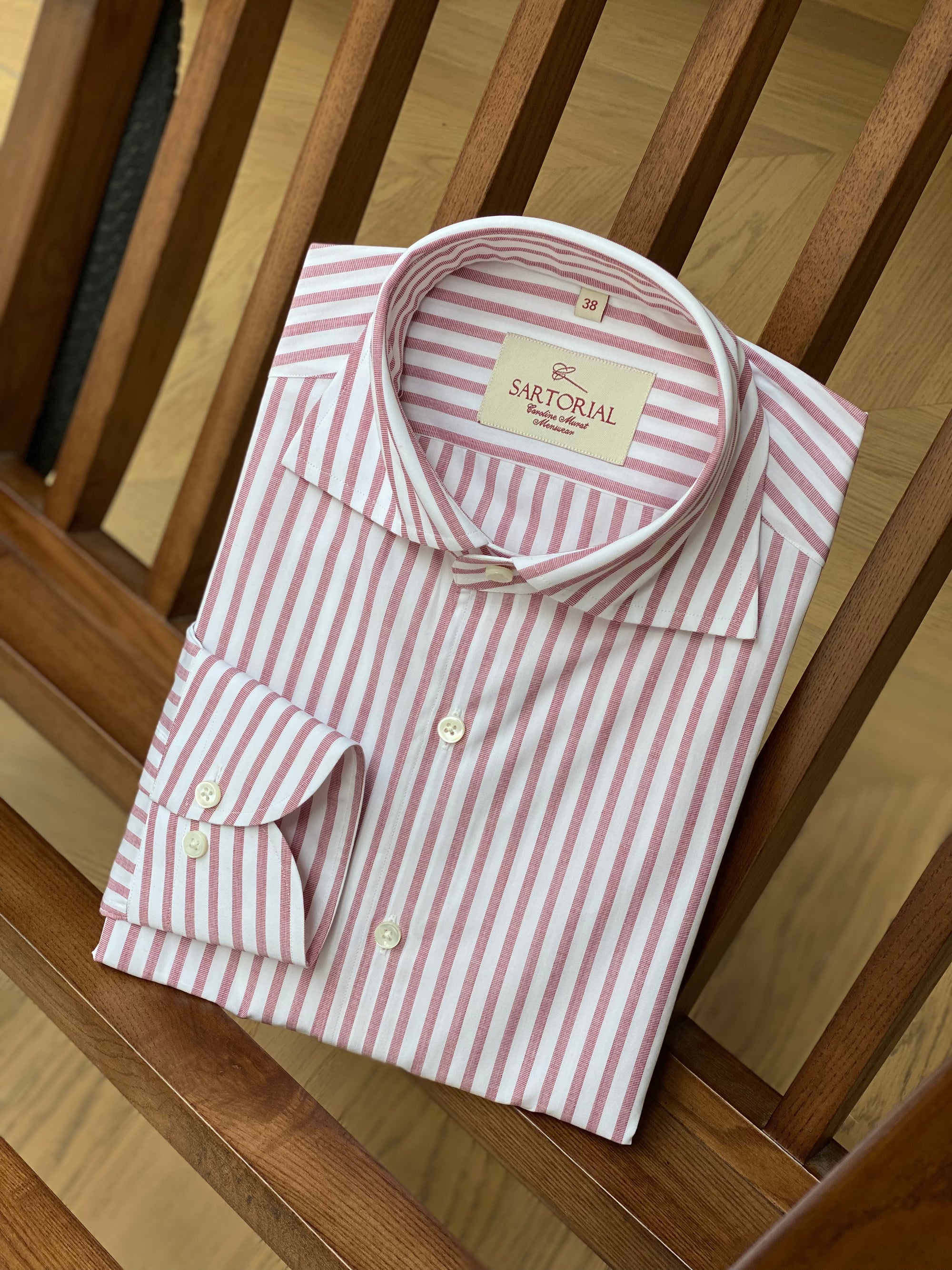 MTO Pink Stripe Cotton Shirt
