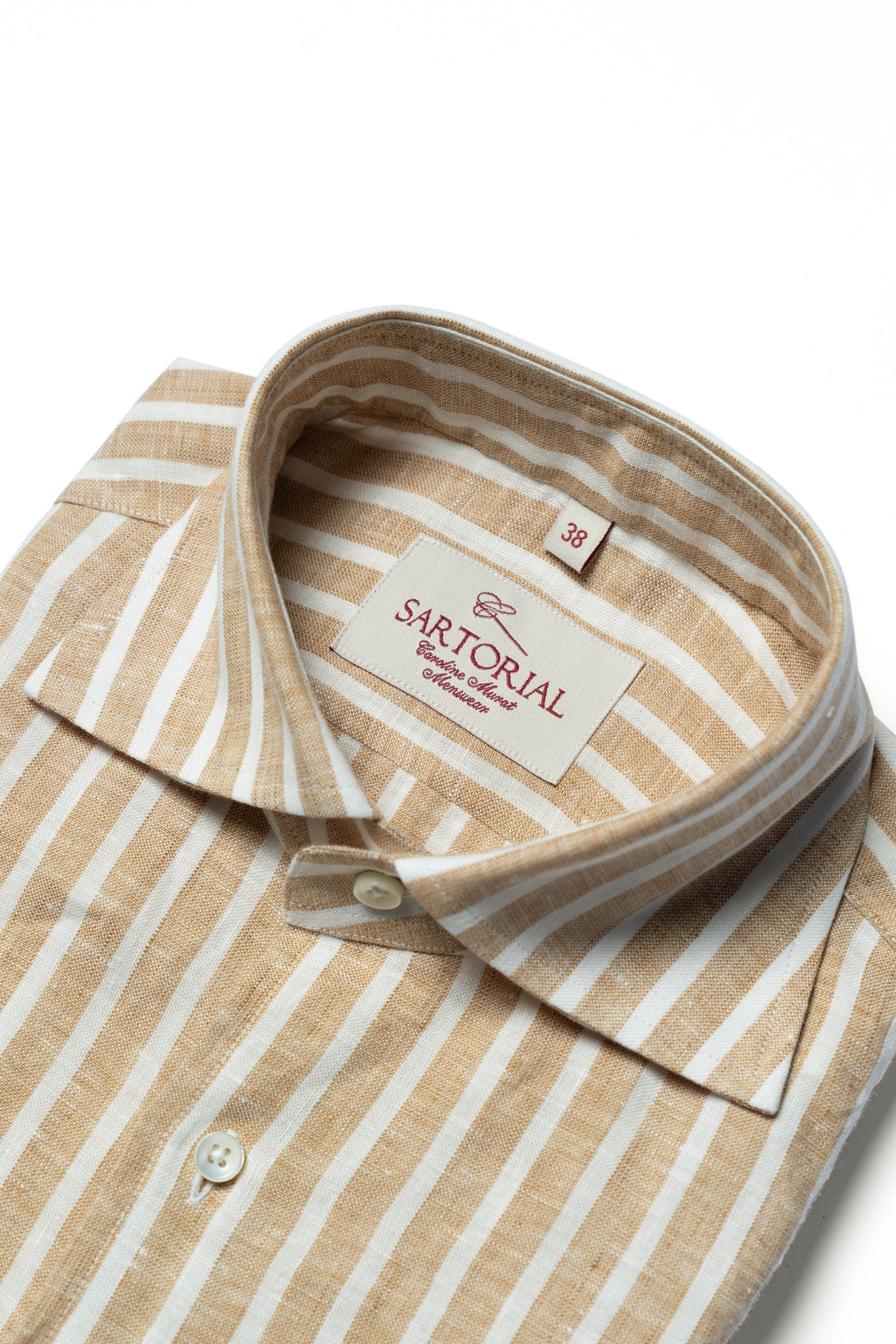 MTO Canary Stripe Linen Shirt
