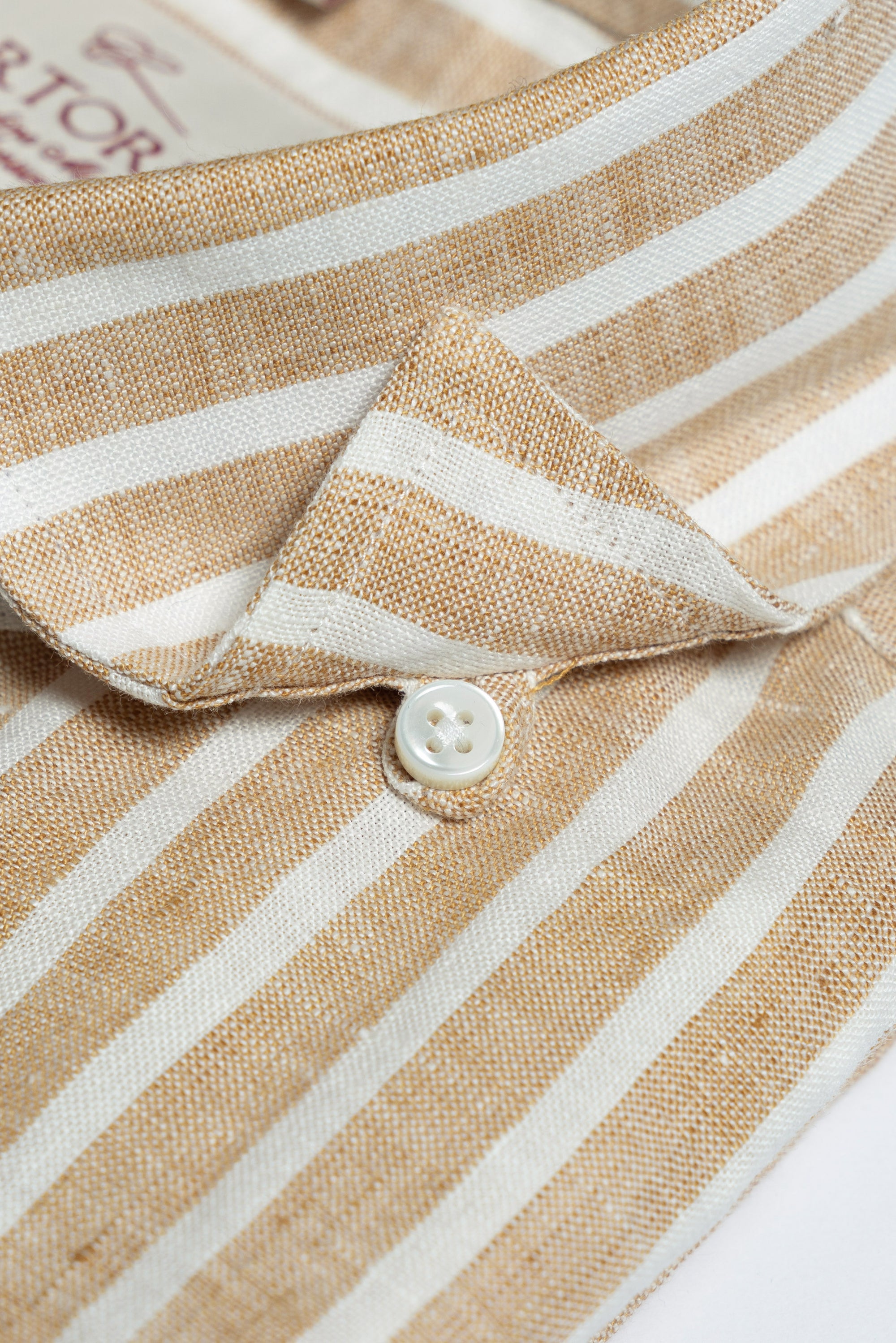 MTO Canary Stripe Linen Shirt