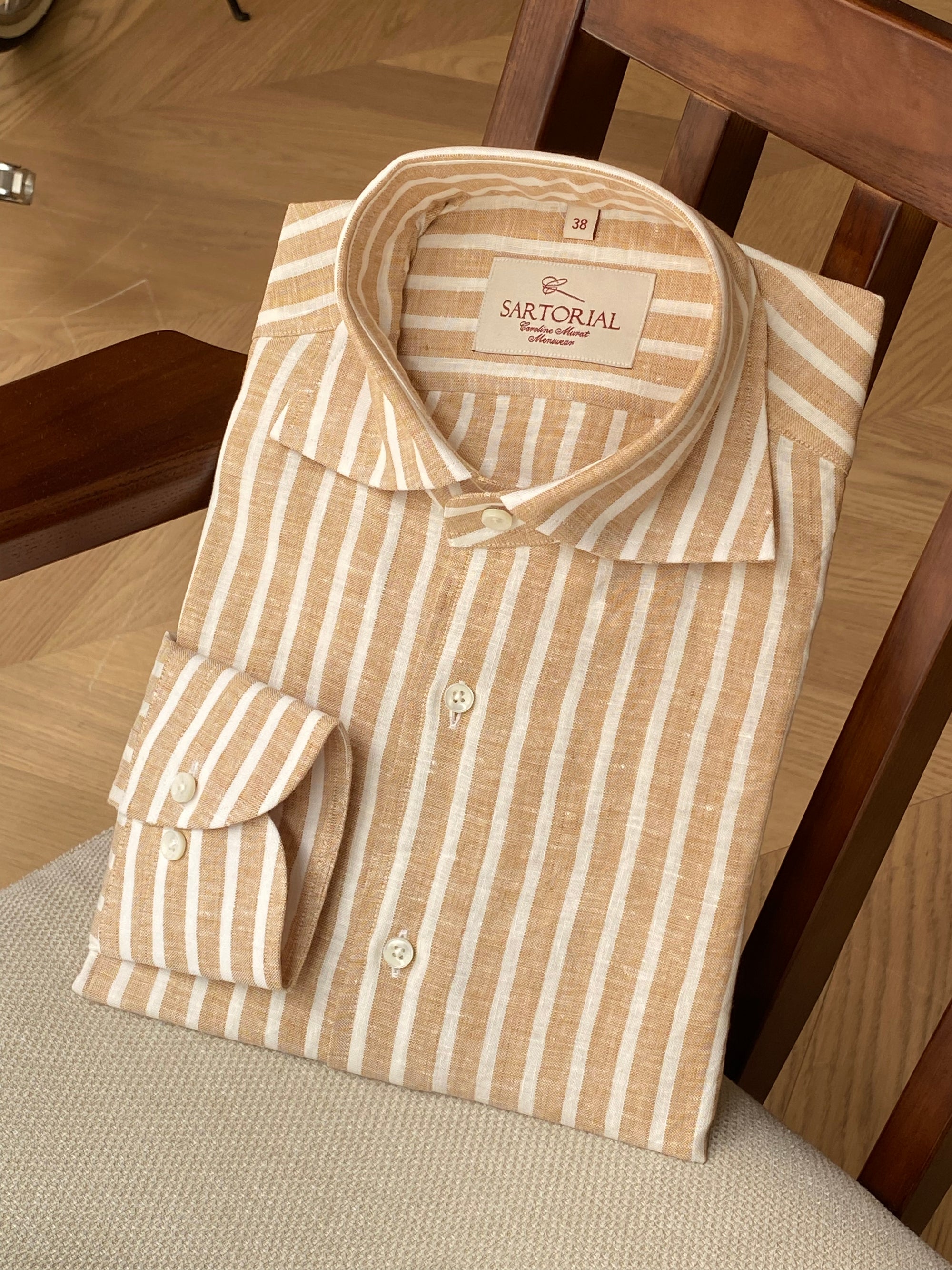 MTO Canary Stripe Linen Shirt