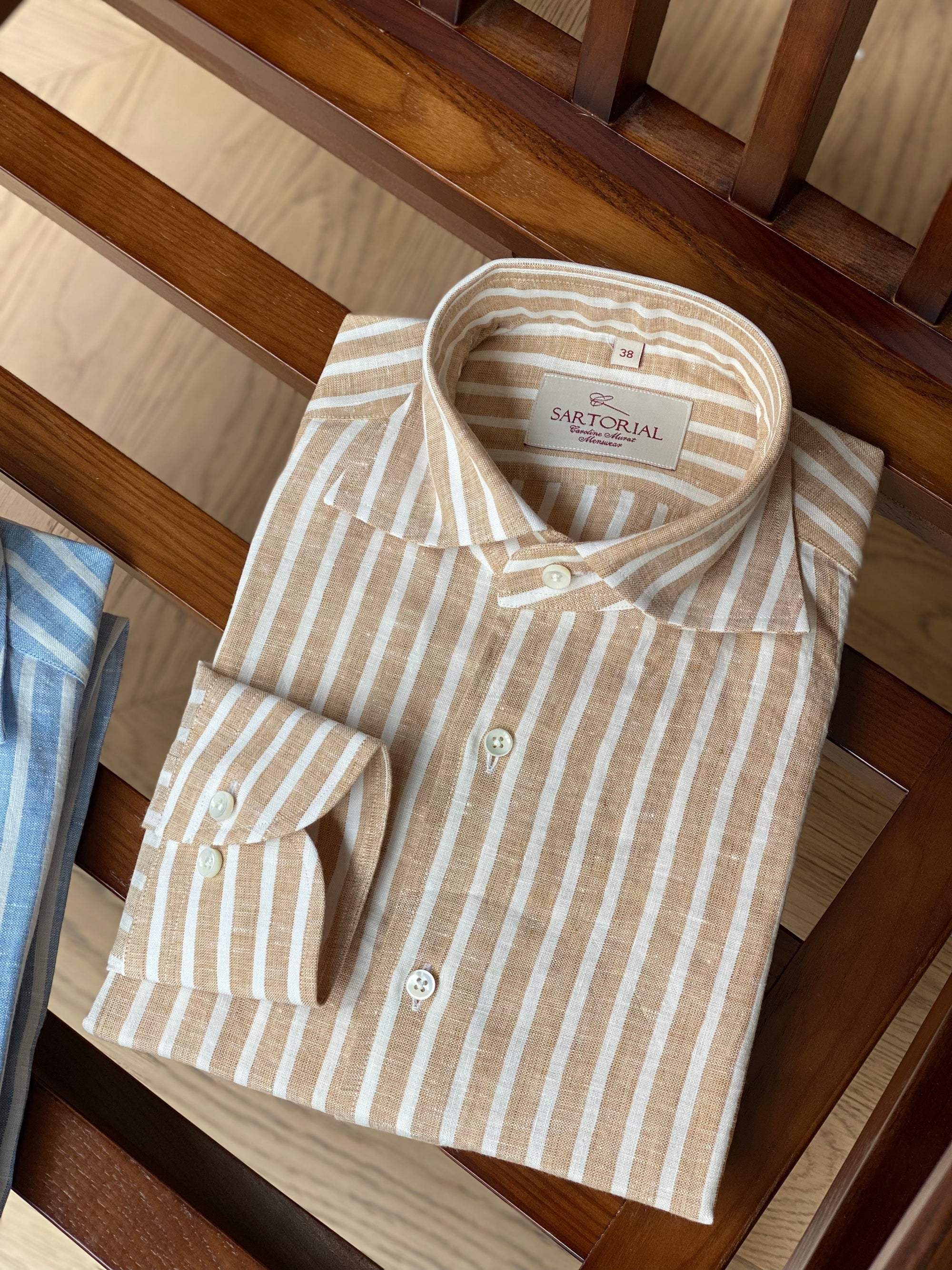 MTO Canary Stripe Linen Shirt