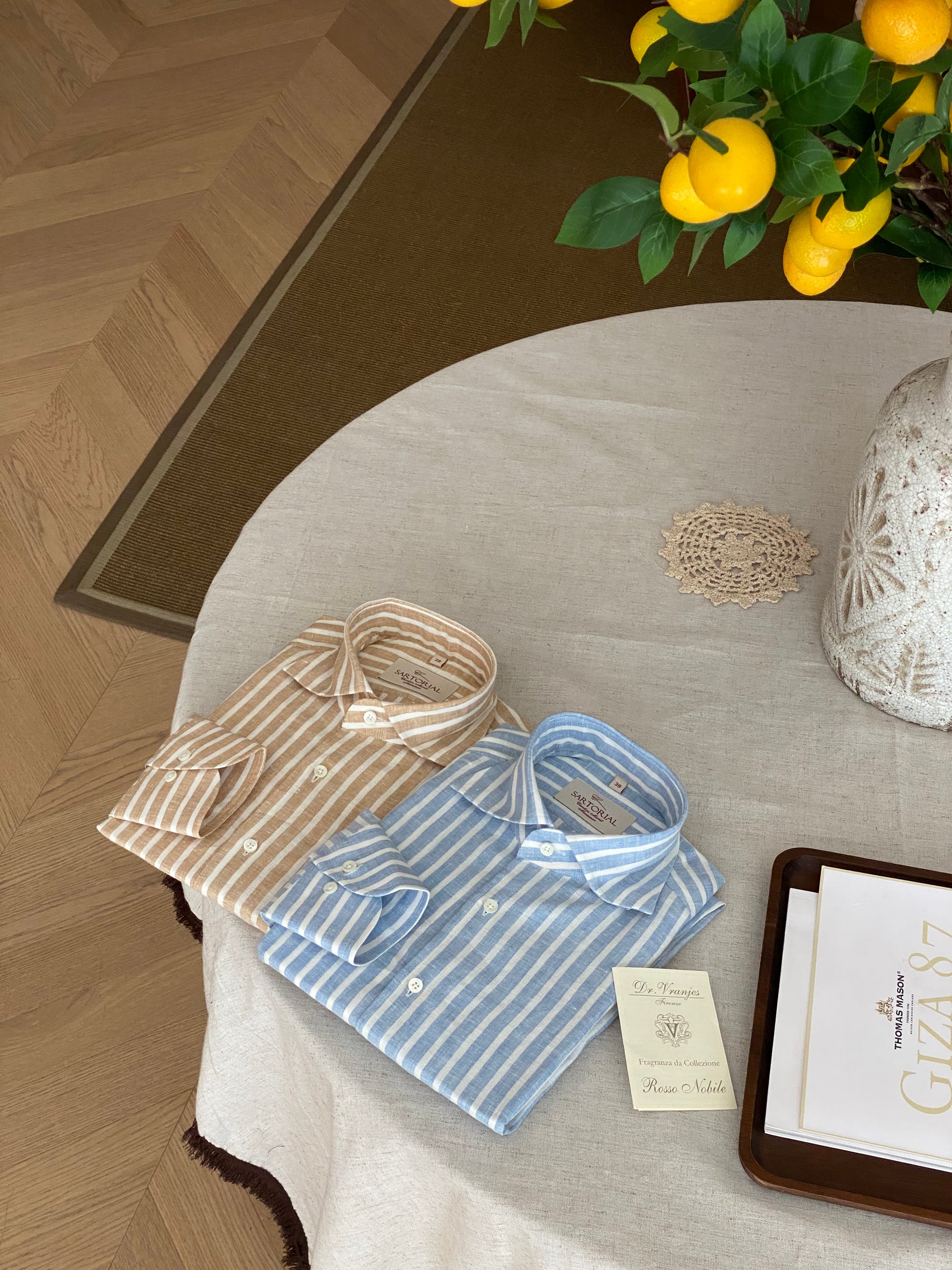 MTO Canary Stripe Linen Shirt