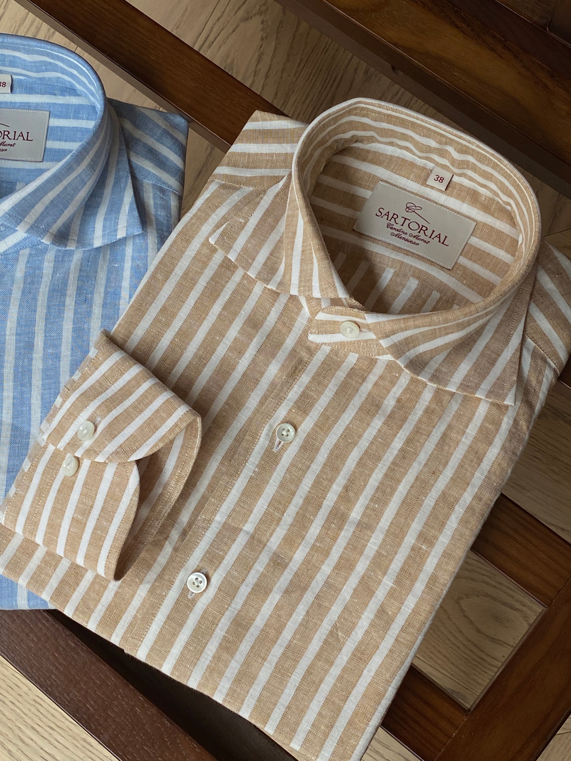 MTO Canary Stripe Linen Shirt