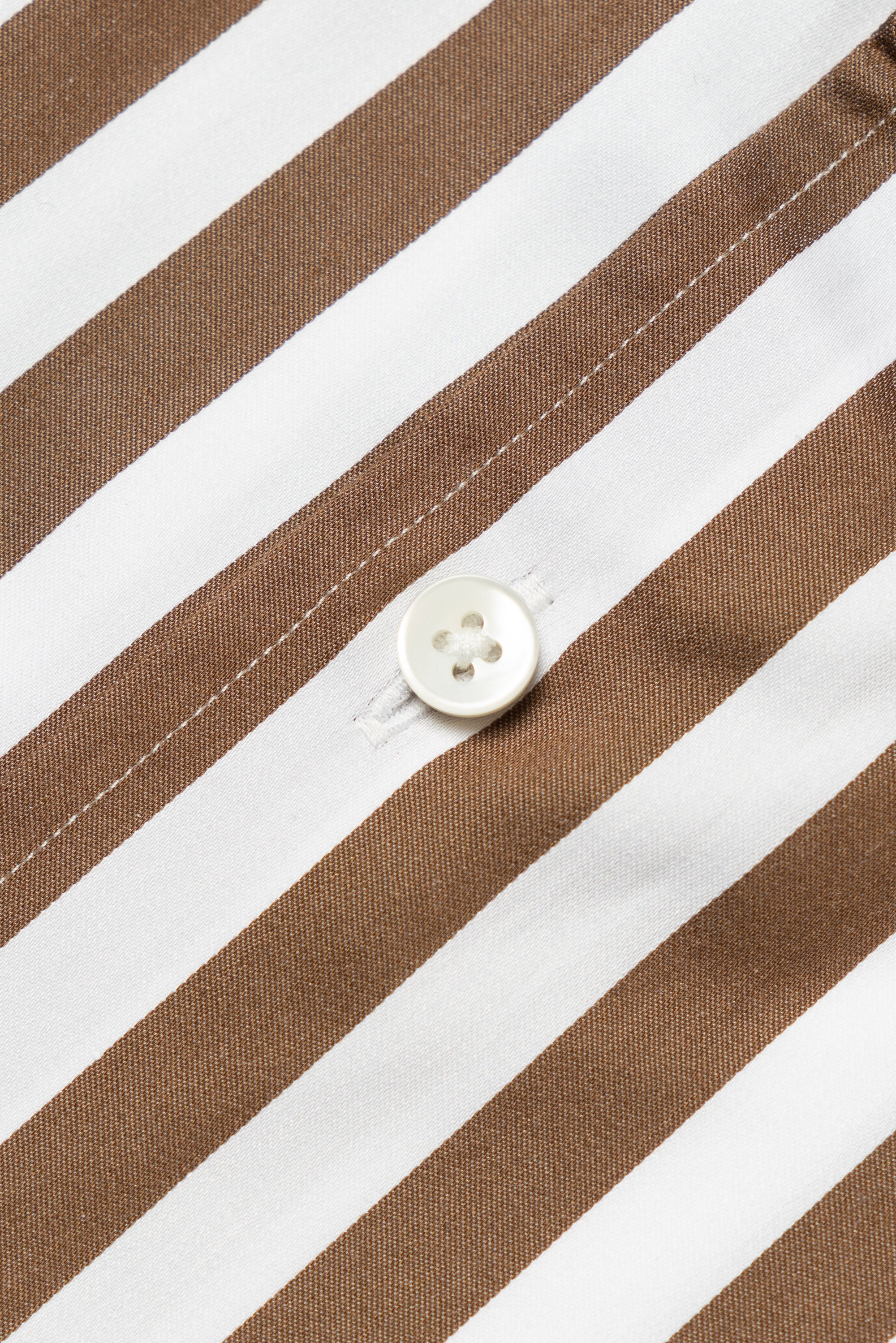 MTO Brown Stripe Cotton Shirt