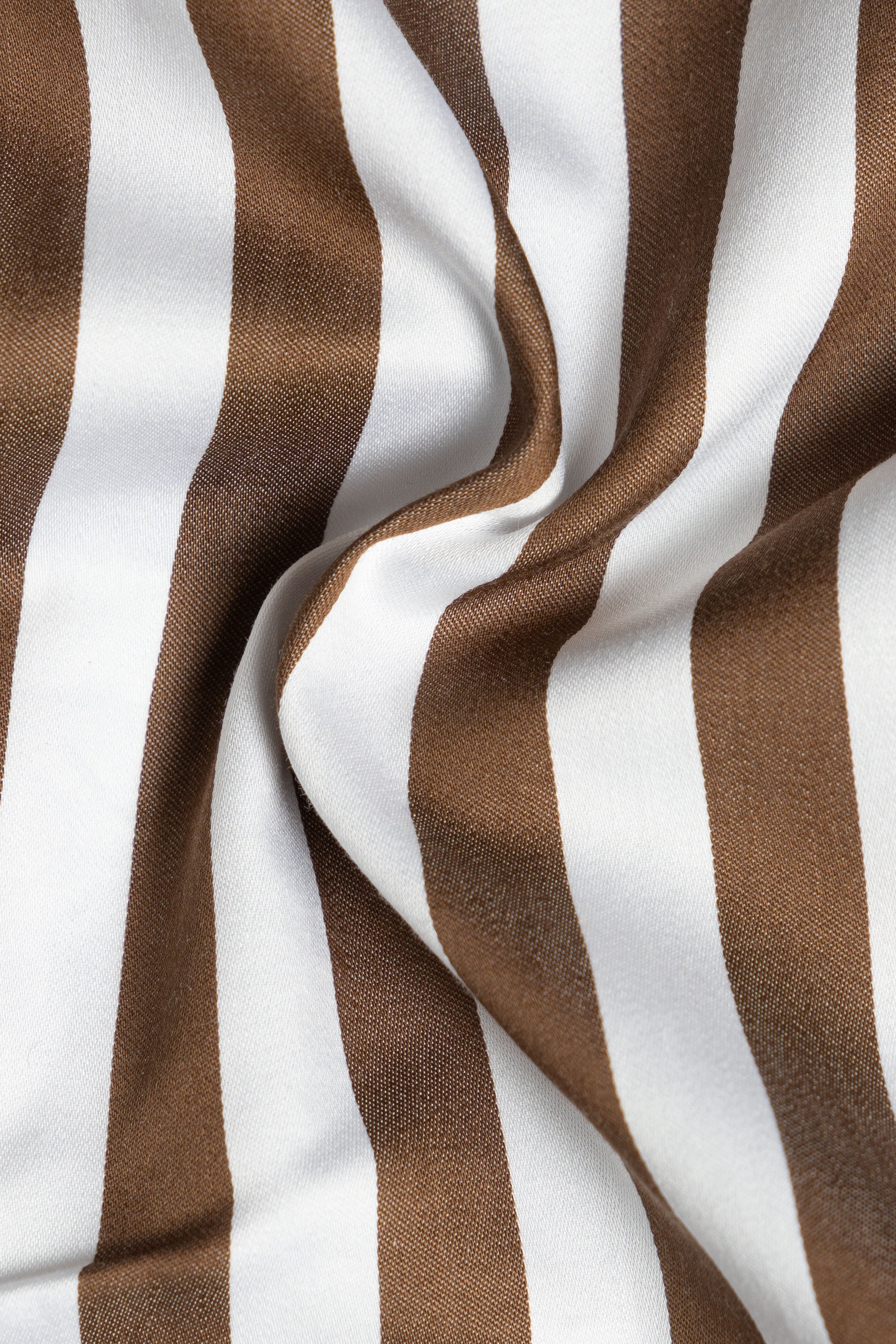 MTO Brown Stripe Cotton Shirt