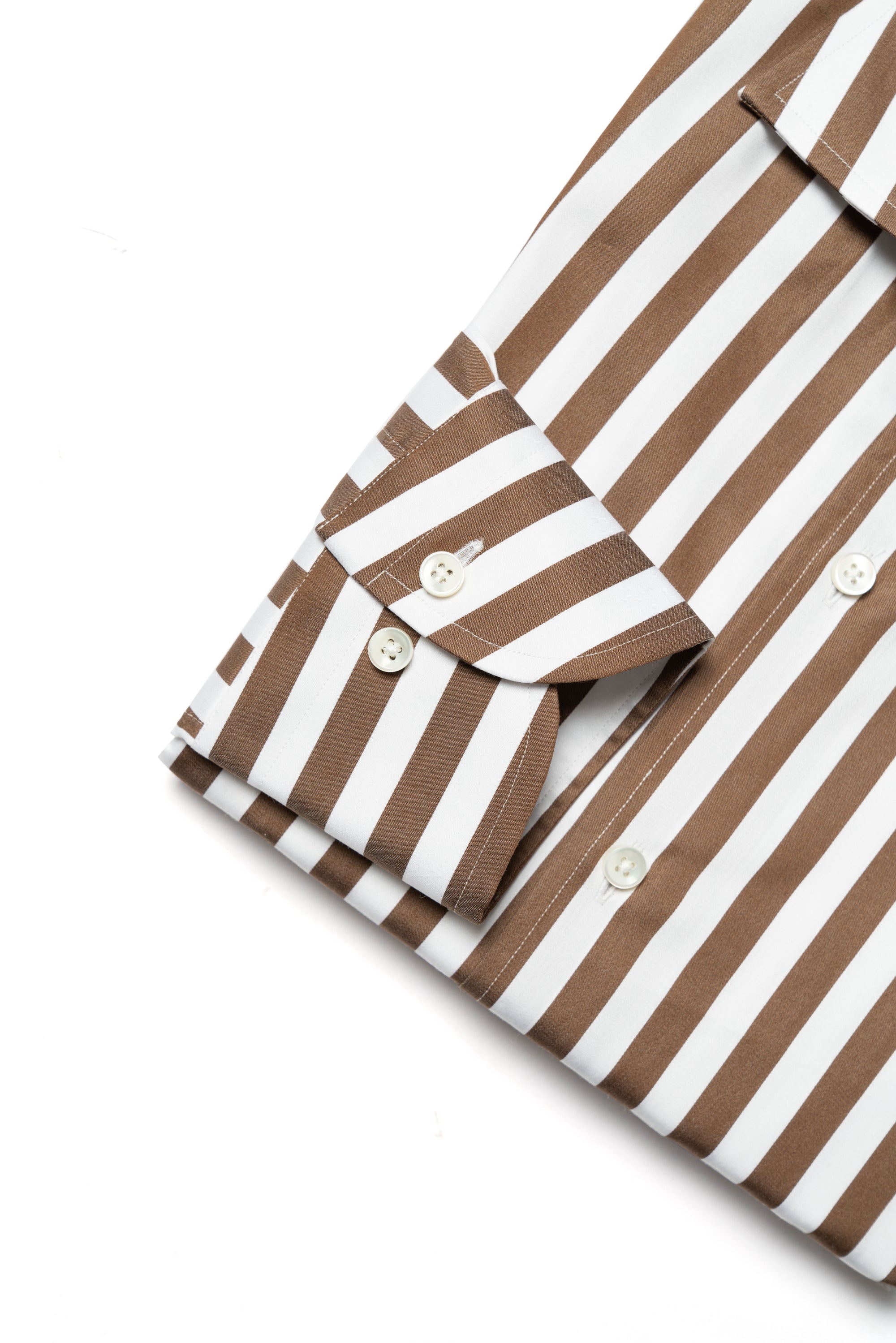 MTO Brown Stripe Cotton Shirt