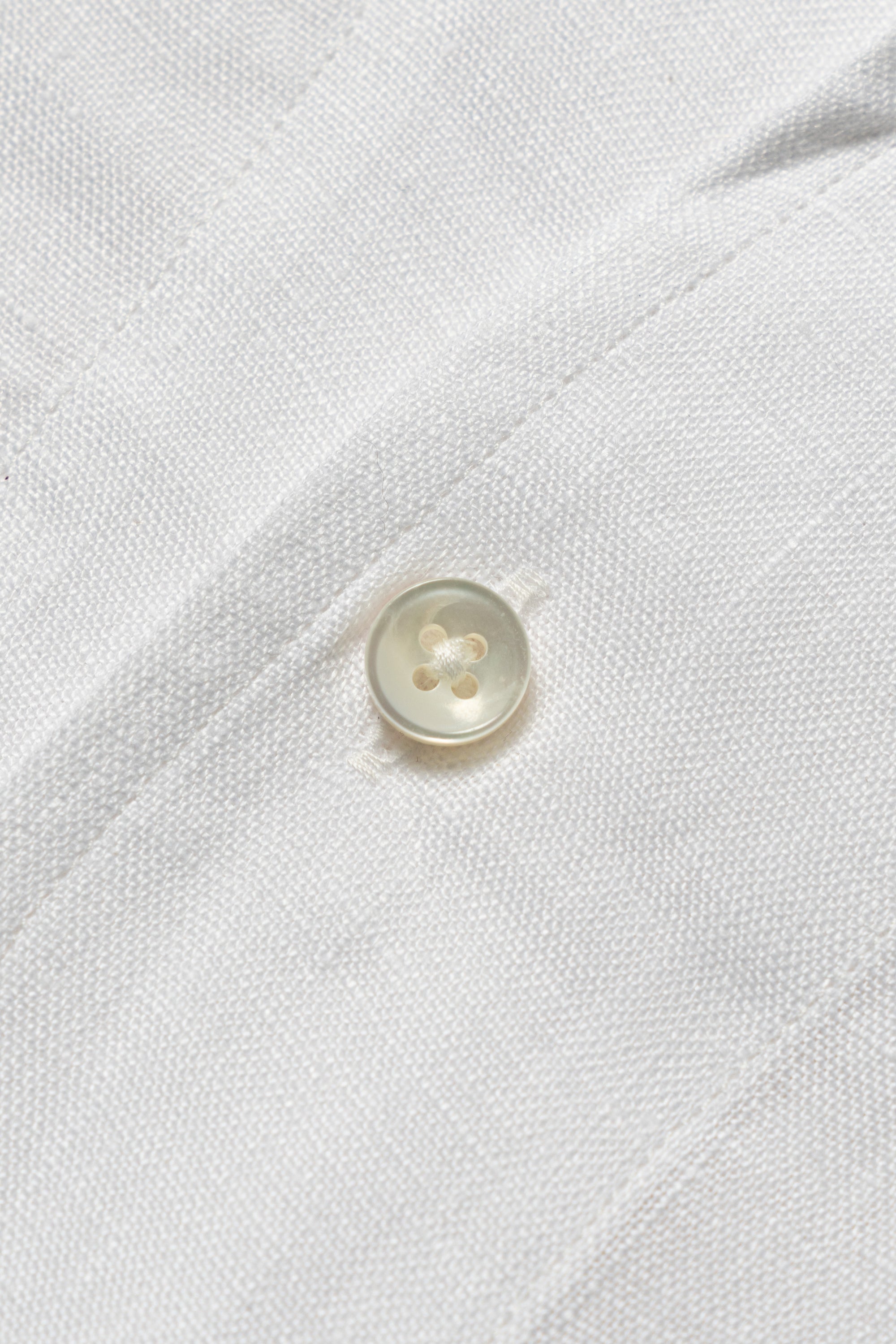 MTO Off White One Piece Collar Linen Shirt