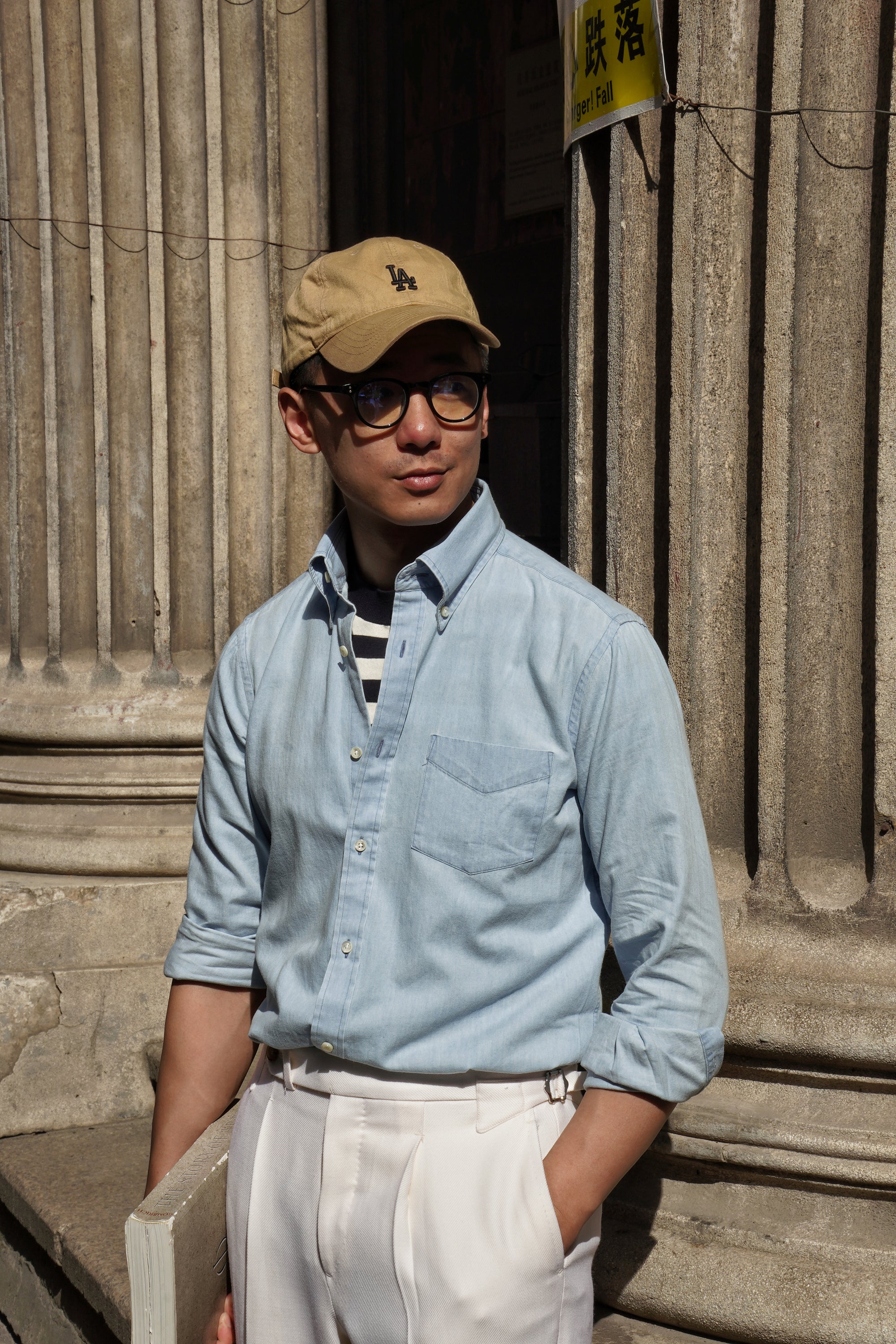 MTO Washed Denim Button Down Shirt