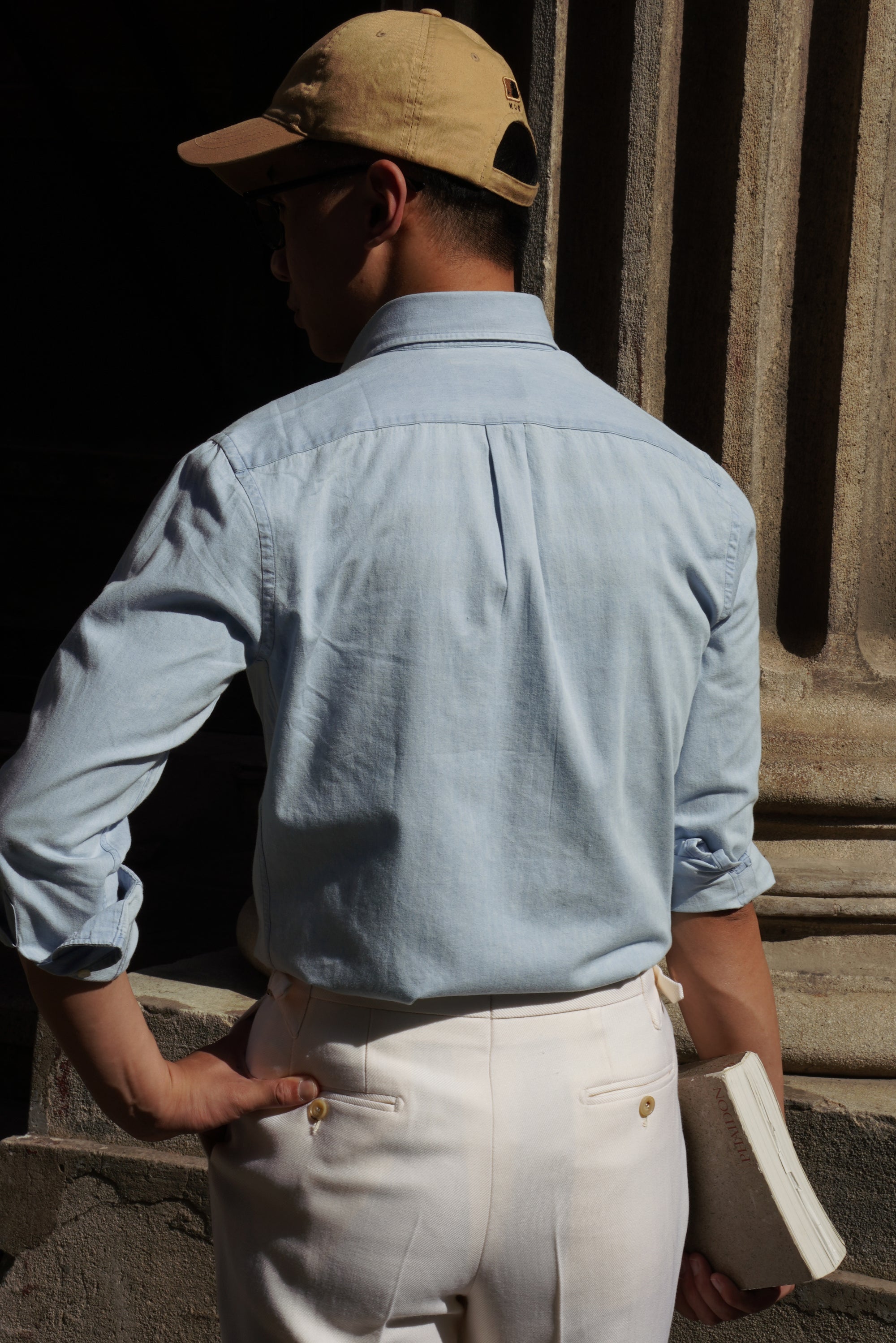 MTO Washed Denim Button Down Shirt
