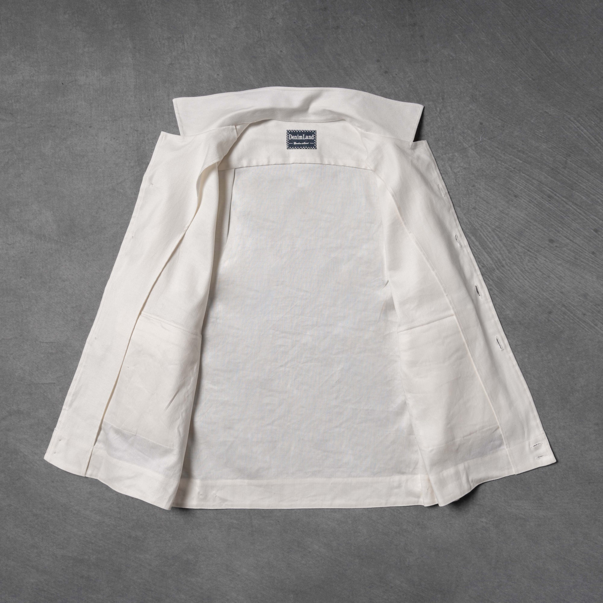 Beige Cotton Linen Blouson Jacket