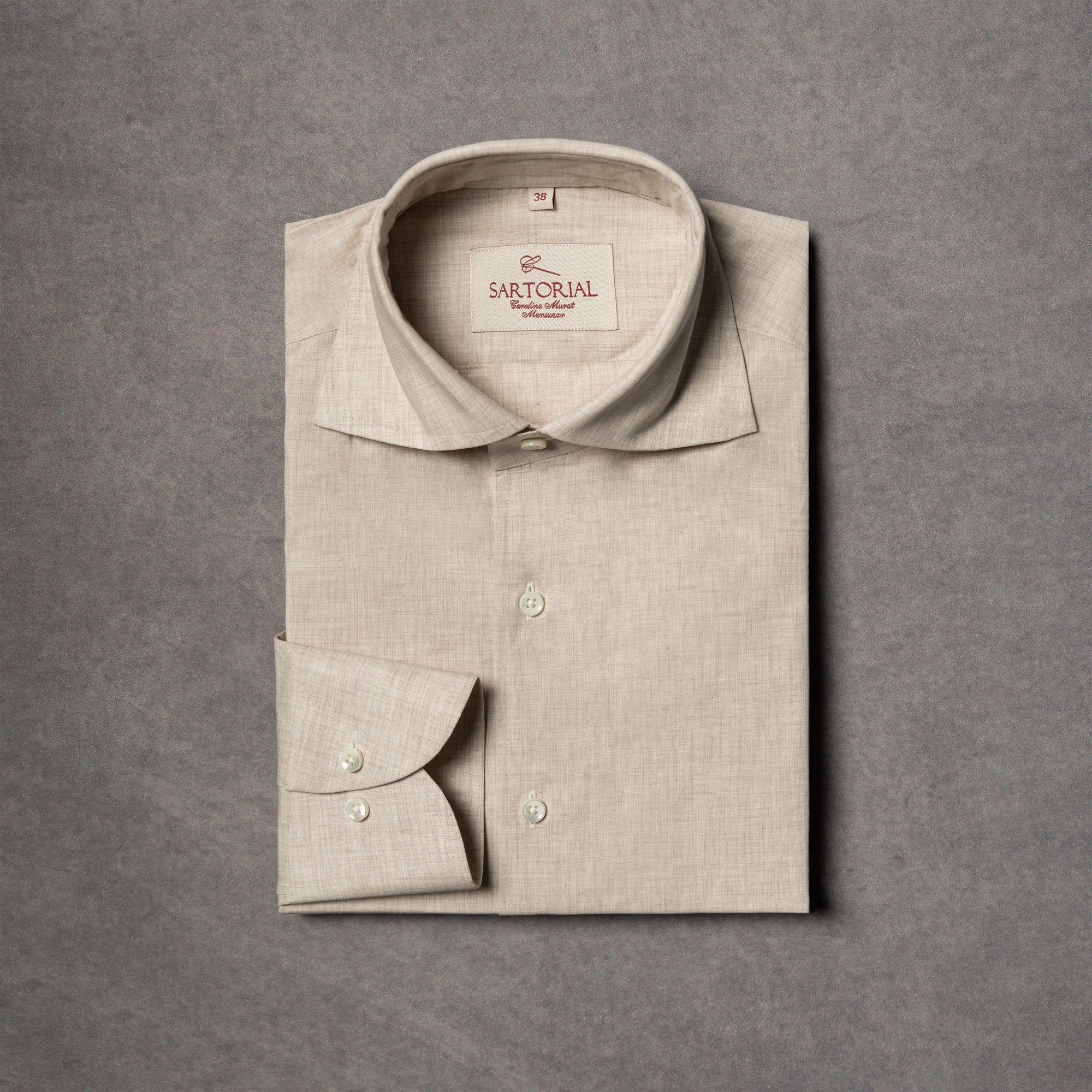 MTO Oatmeal Pima Cotton Shirt