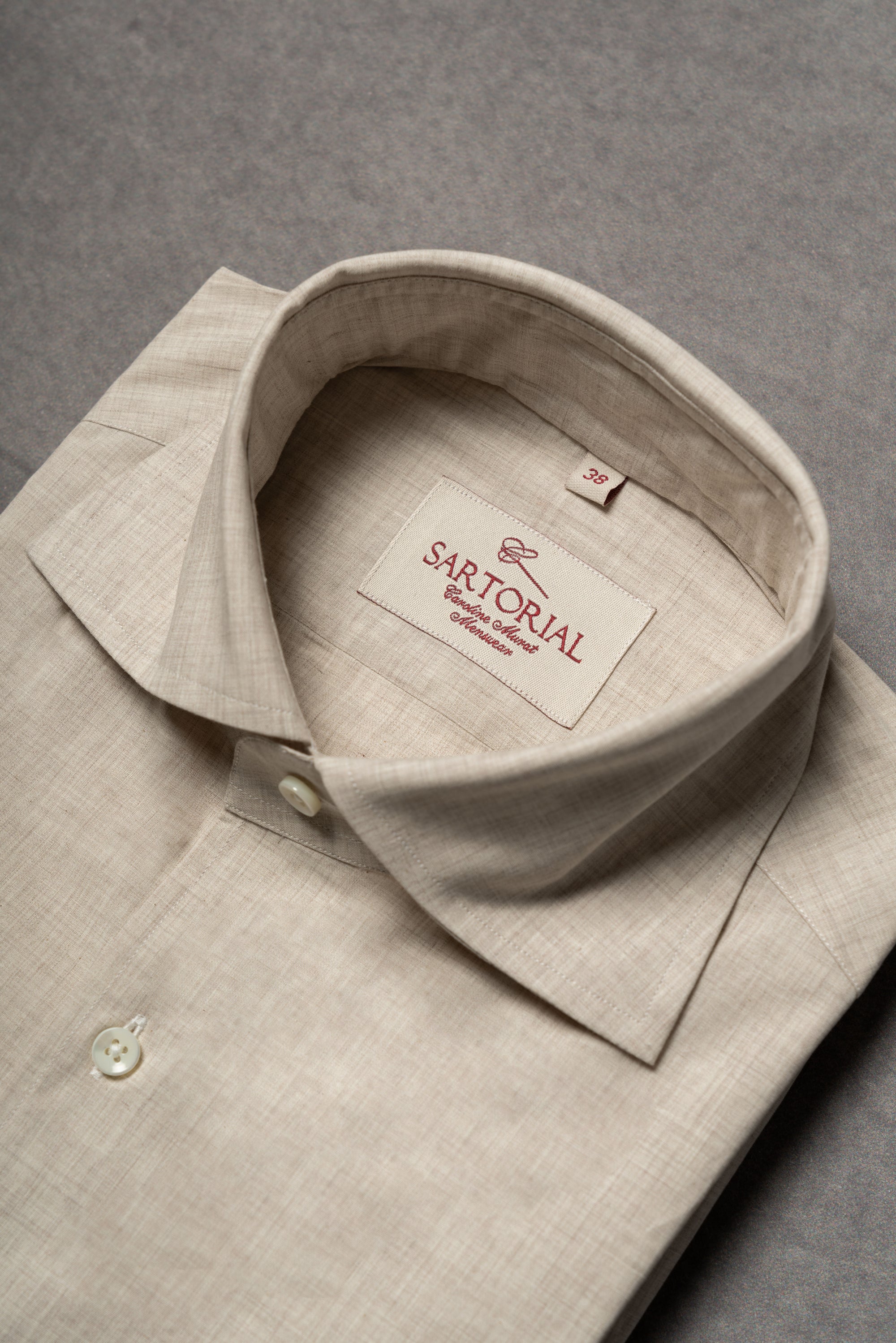 MTO Oatmeal Pima Cotton Shirt
