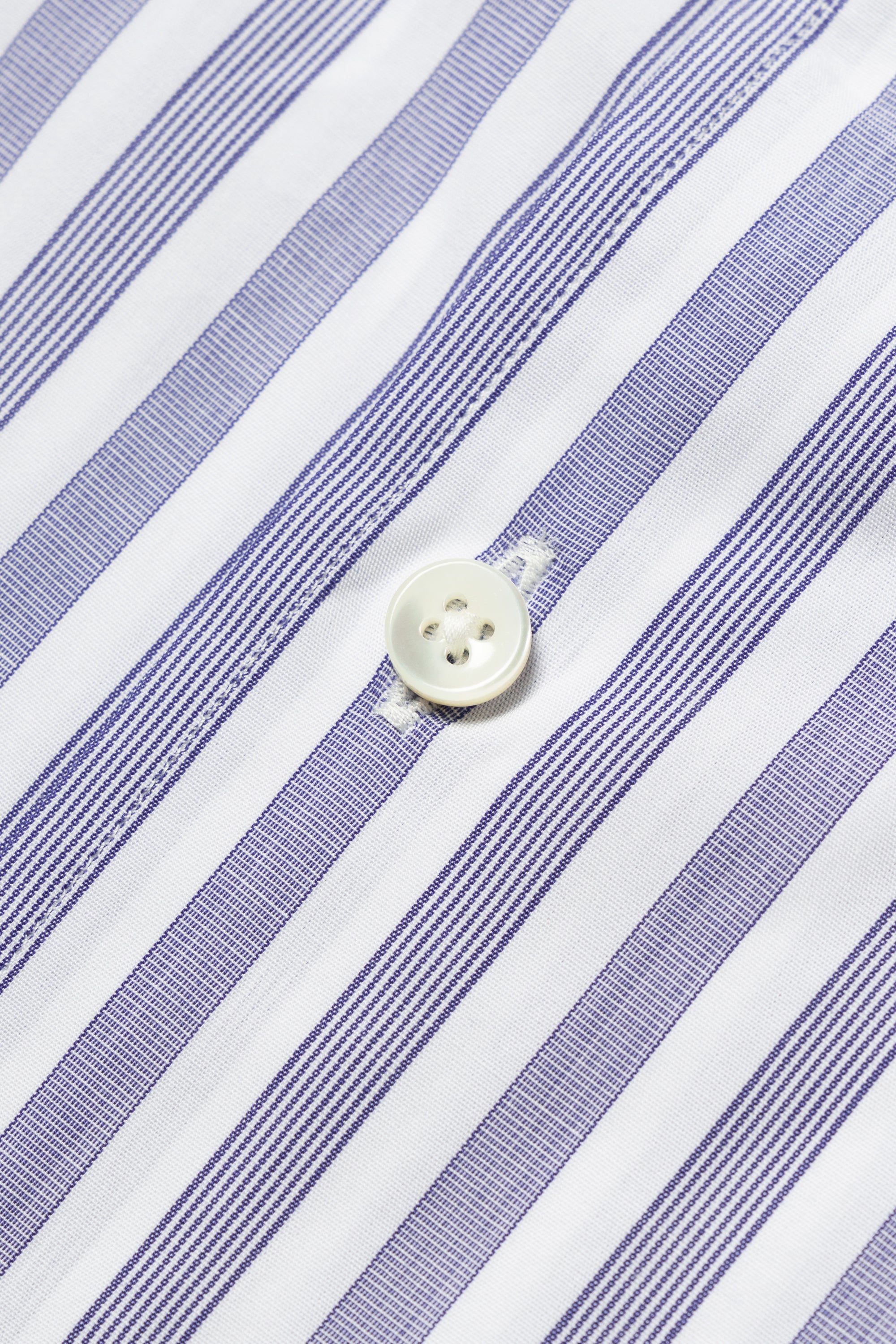 MTO Navy Stripe Cotton Shirt