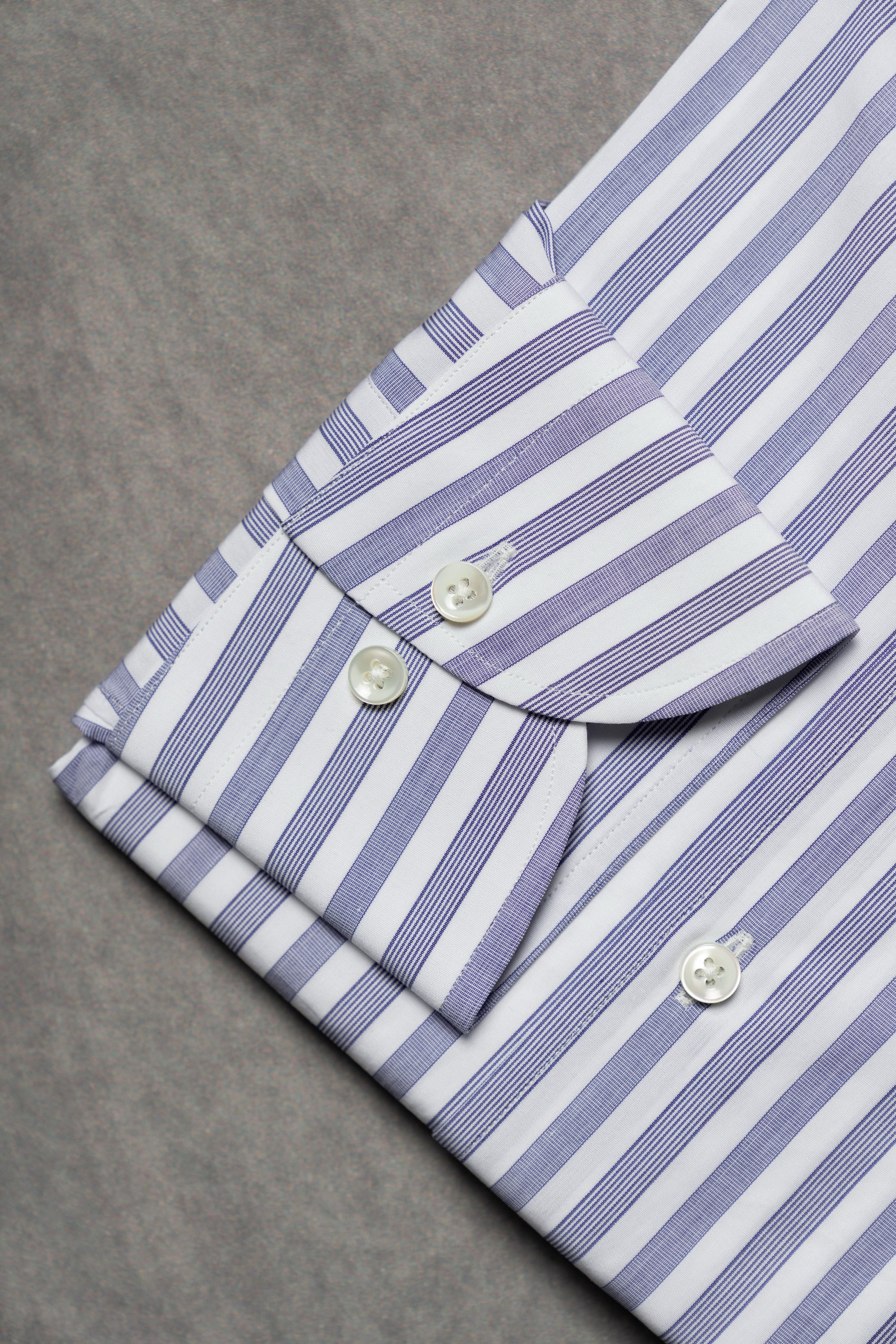 MTO Navy Stripe Cotton Shirt